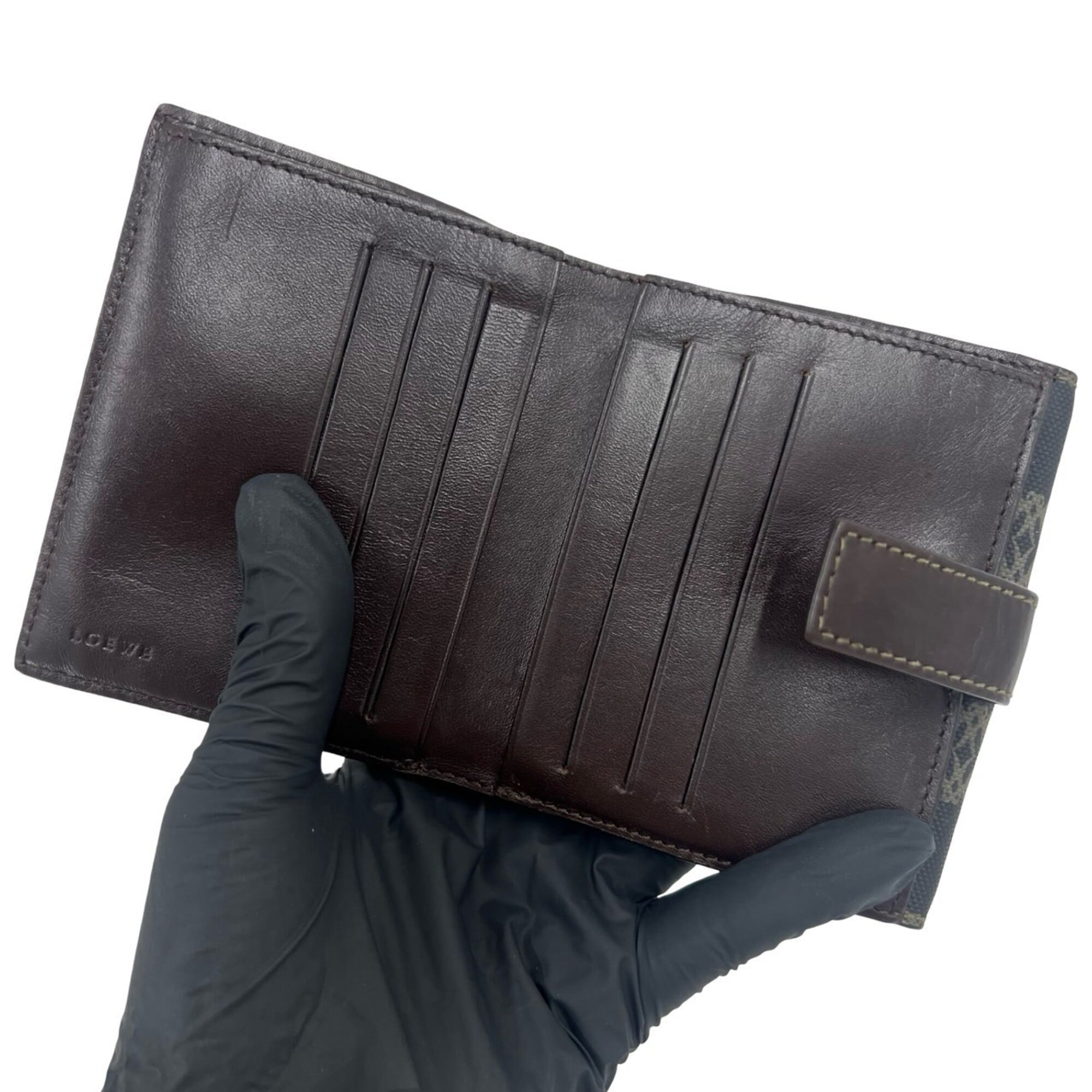 Loewe Brown Leather Pvc Wallet (Bi-Fold) (Pre-Owned)