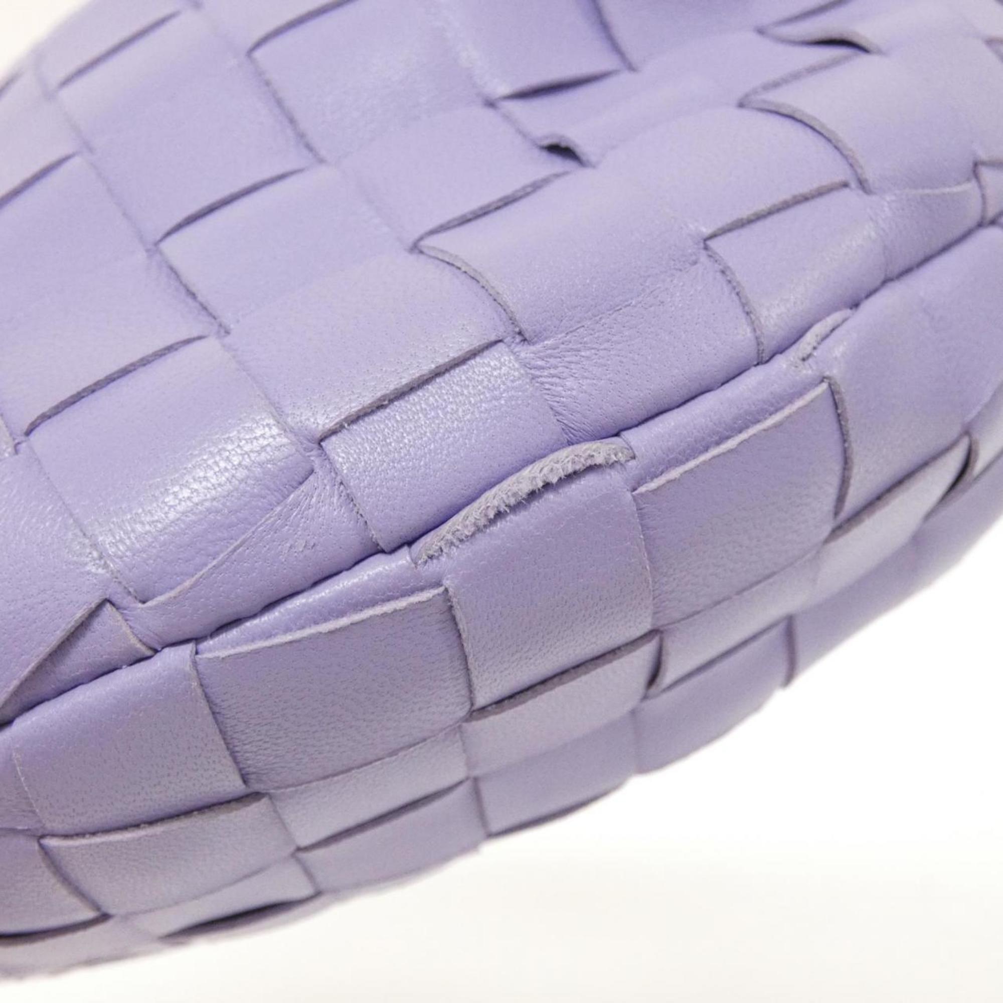 Bottega Veneta Purple Leather Handbag (Pre-Owned)