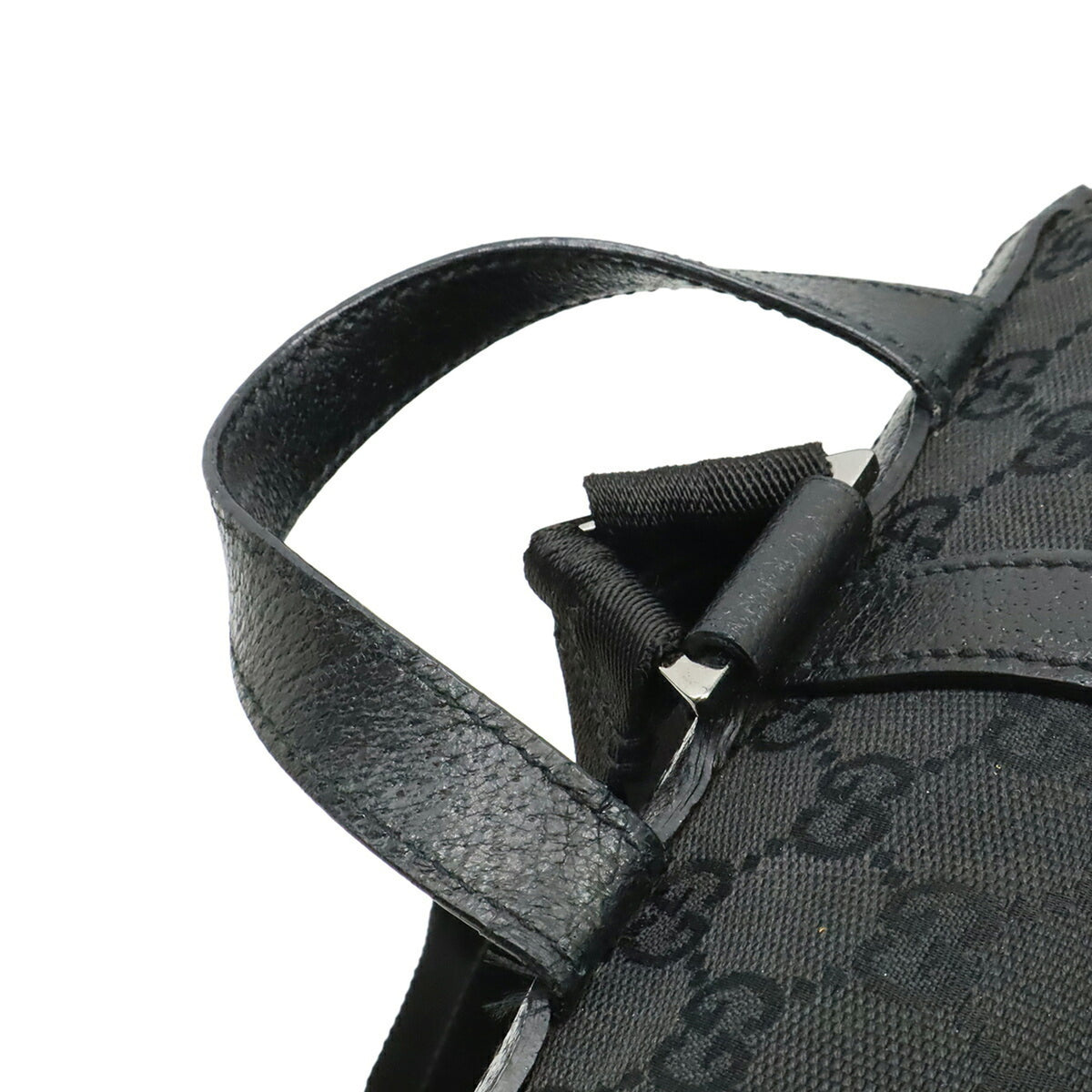 Gucci Black Gg Canvas Backpack (Pre-Owned)
