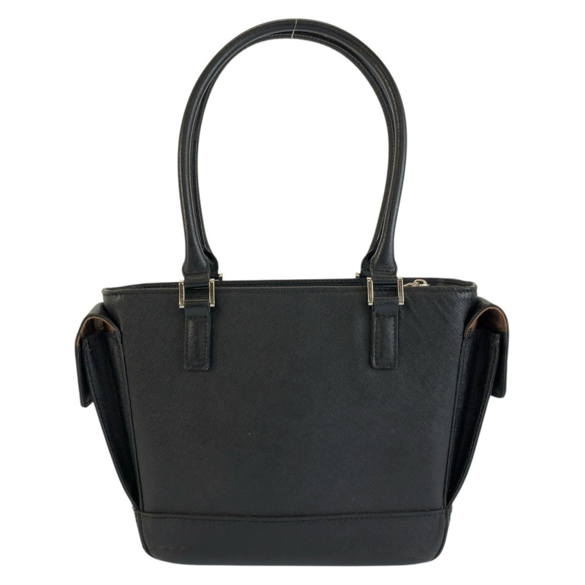 Burberry Black Leather Shoulder Bag Tote Bag (Pre-Owned)