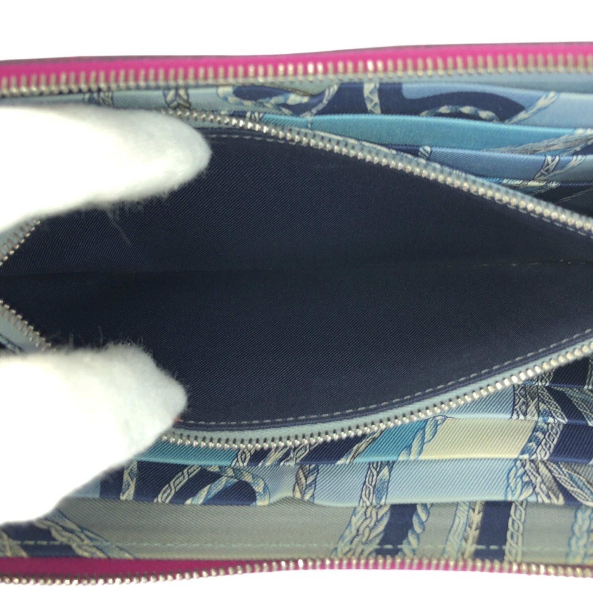 Hermes Silk'in Pink Rose Tyrien Epsom Leather Long Wallet (Bi-Fold) (Pre-Owned)