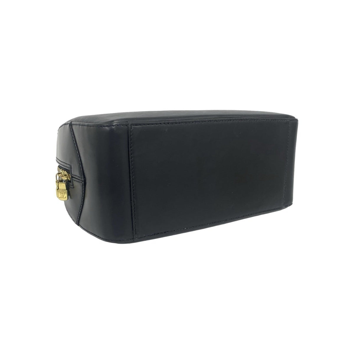 Louis Vuitton Black Leather Boston Bag Handbag (Pre-Owned)