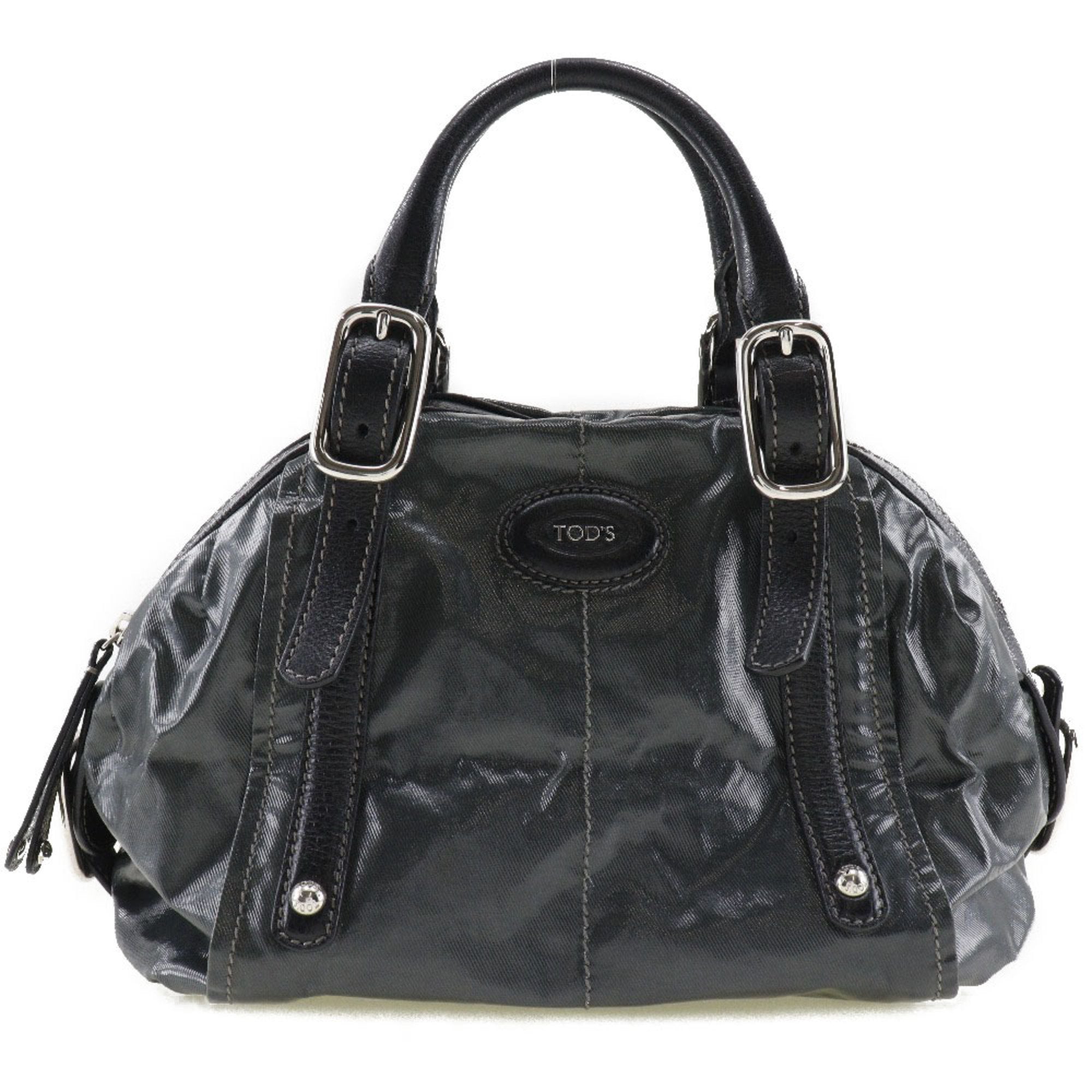 Tod's Khaki Nylon Leather Handbag (Pre-Owned)