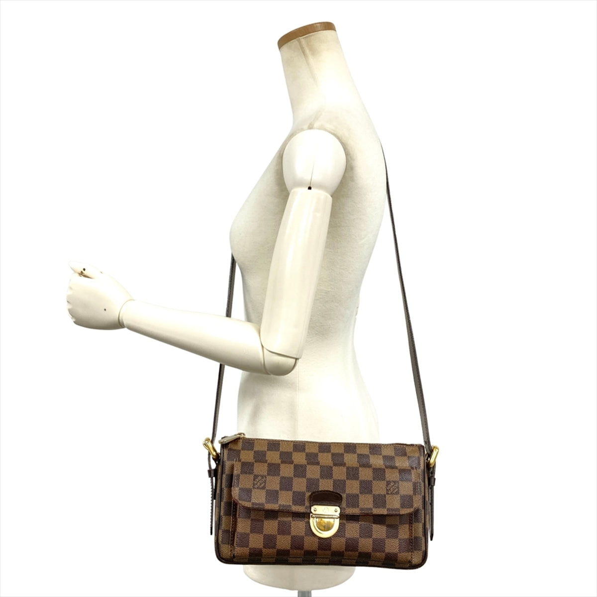 Louis Vuitton Damier Brown Damier Canvas Ebene Damier Canvas Shoulder Bag (Pre-Owned)