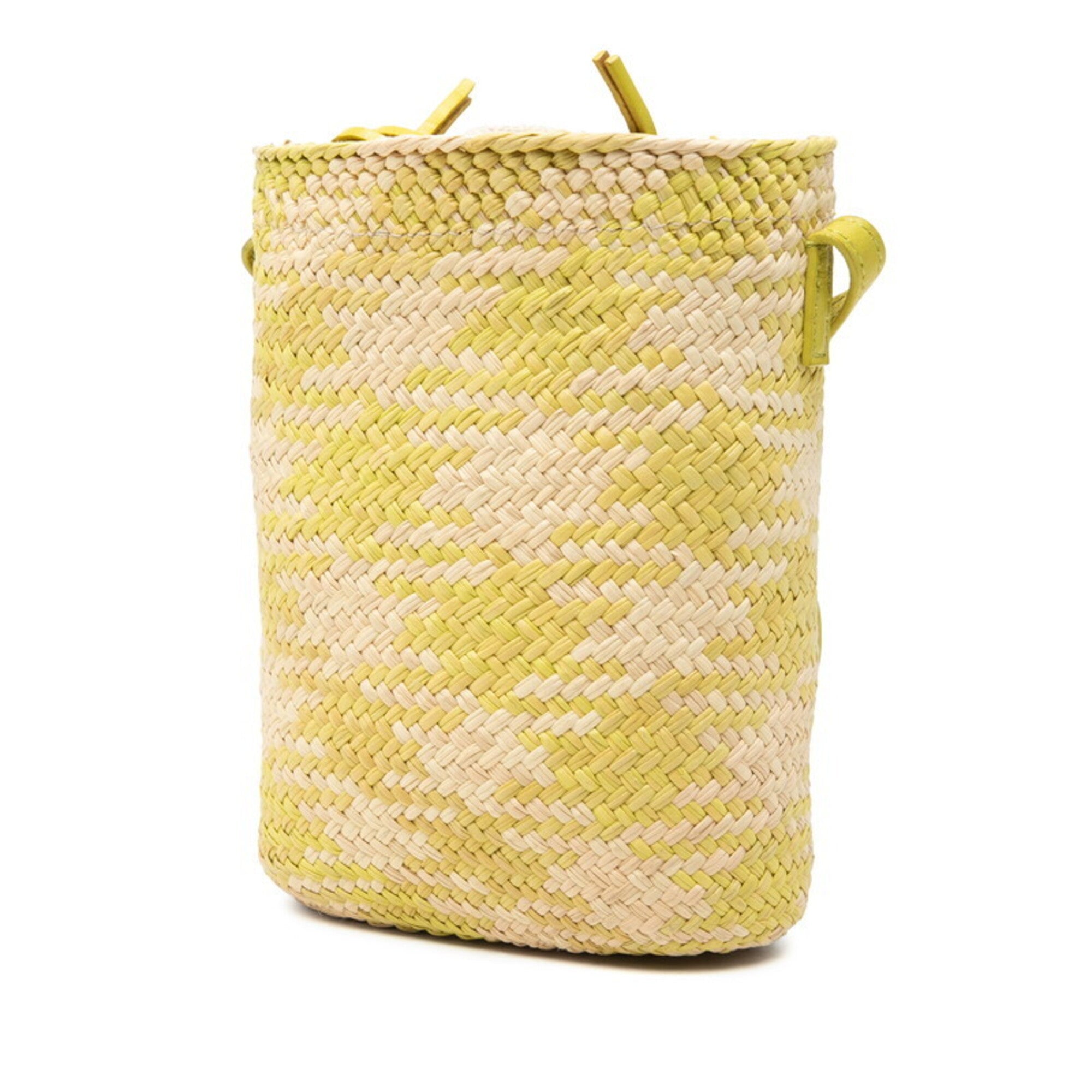 Loewe Green Raffia Leather Shoulder Bag (Pre-Owned)
