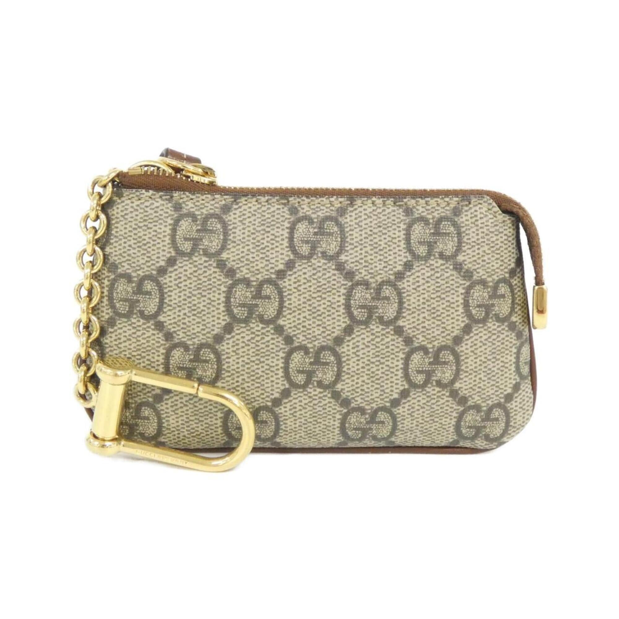 Gucci Beige Brown Gg Supreme Coin Purse/Coin Case (Pre-Owned)