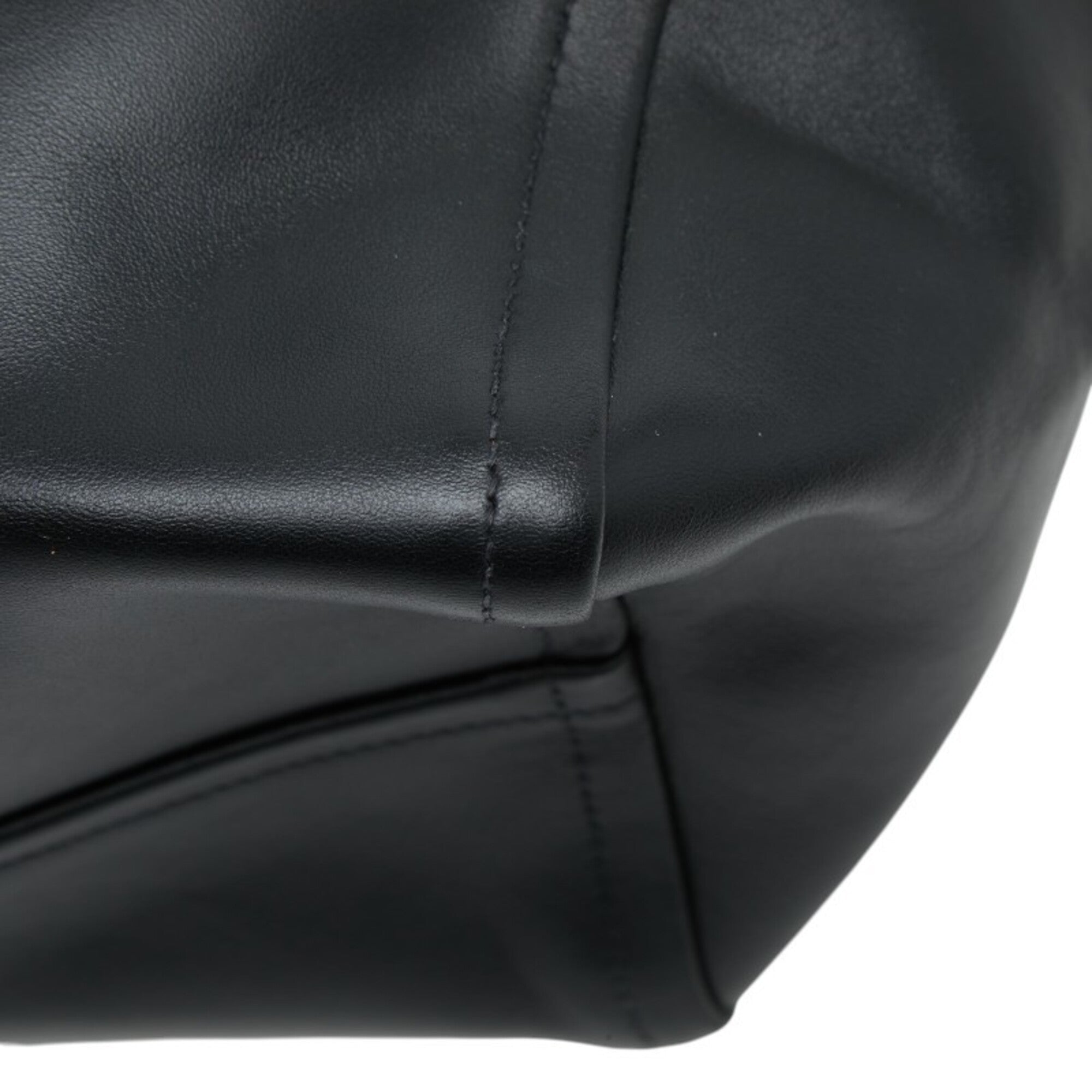 Prada Black Leather Pouch Shoulder Bag Tote Bag (Pre-Owned)