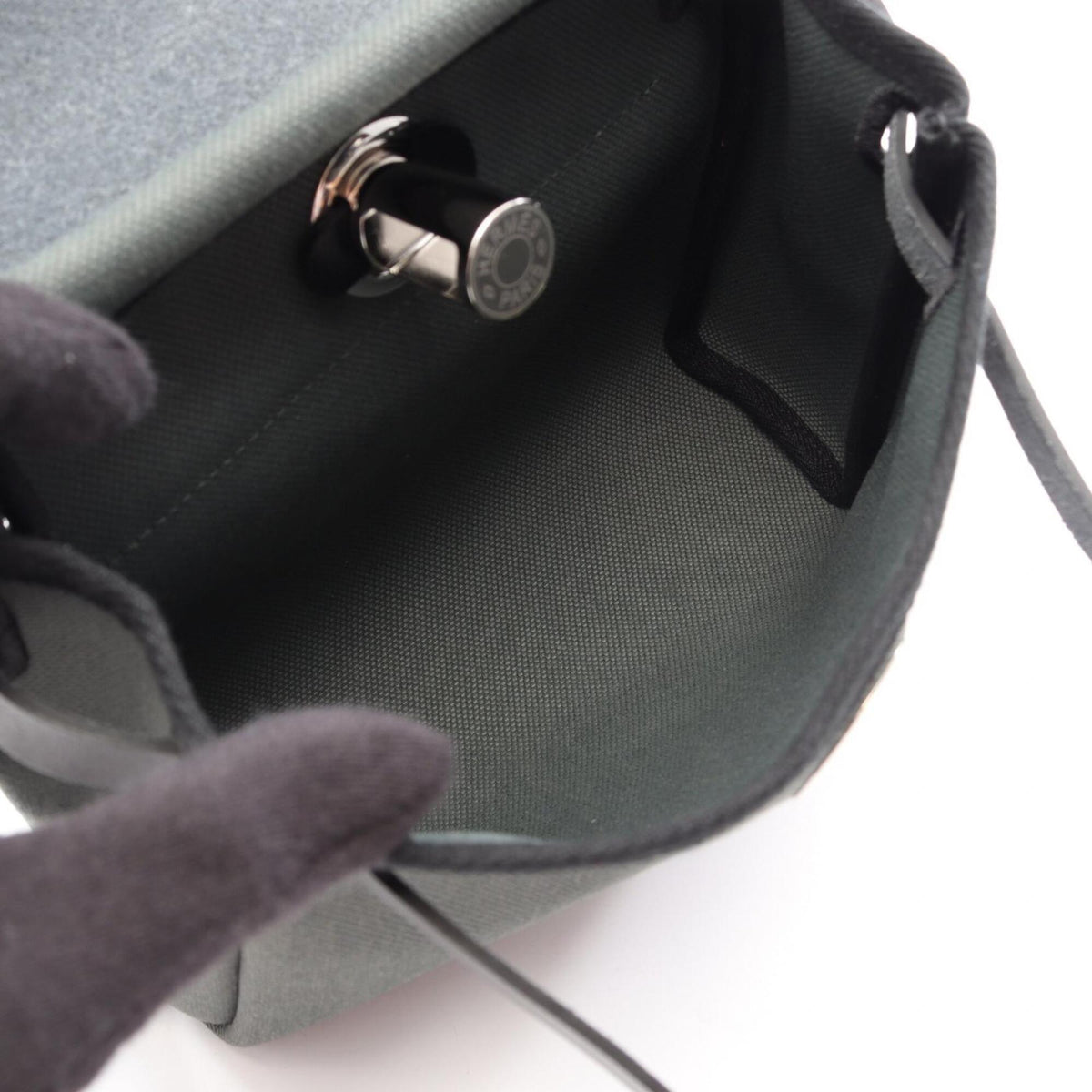Hermes Black Green Handbag Shoulder Bag (Pre-Owned)