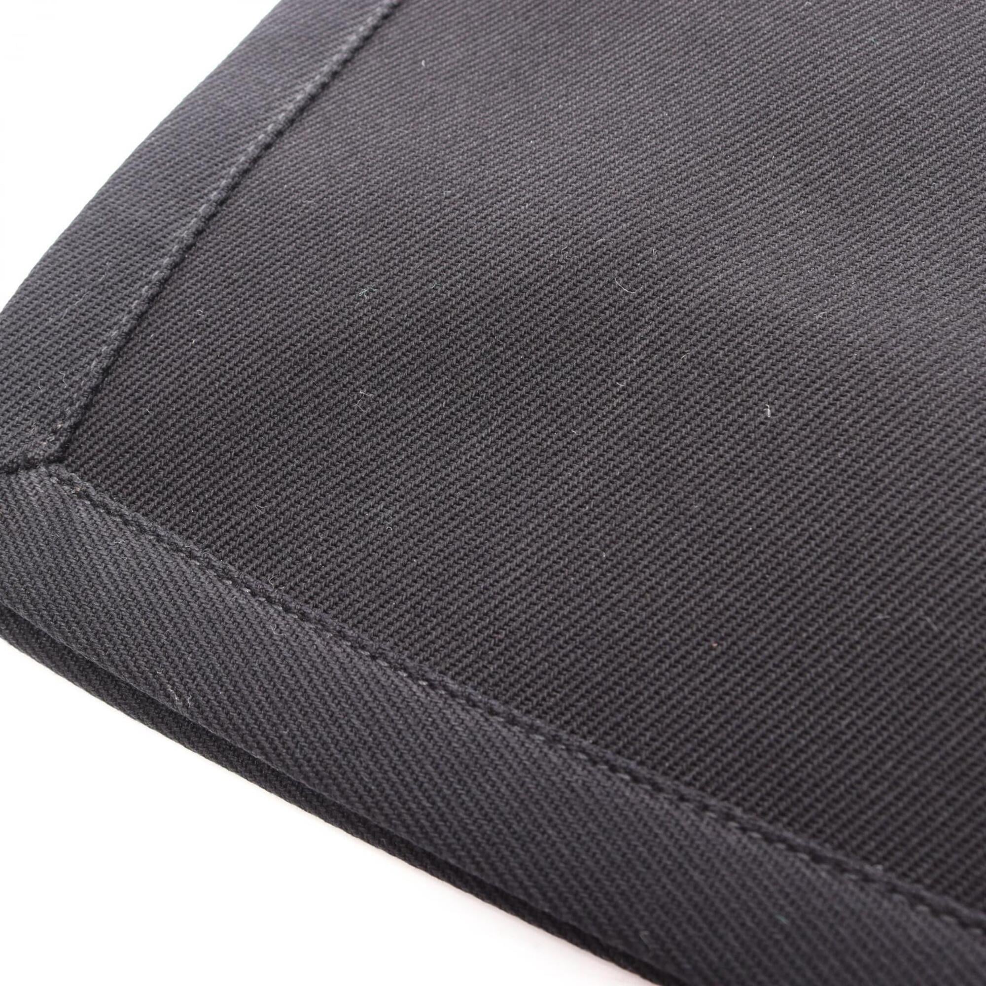 Yves Saint Laurent Black White Canvas Leather Handbag Tote Bag (Pre-Owned)