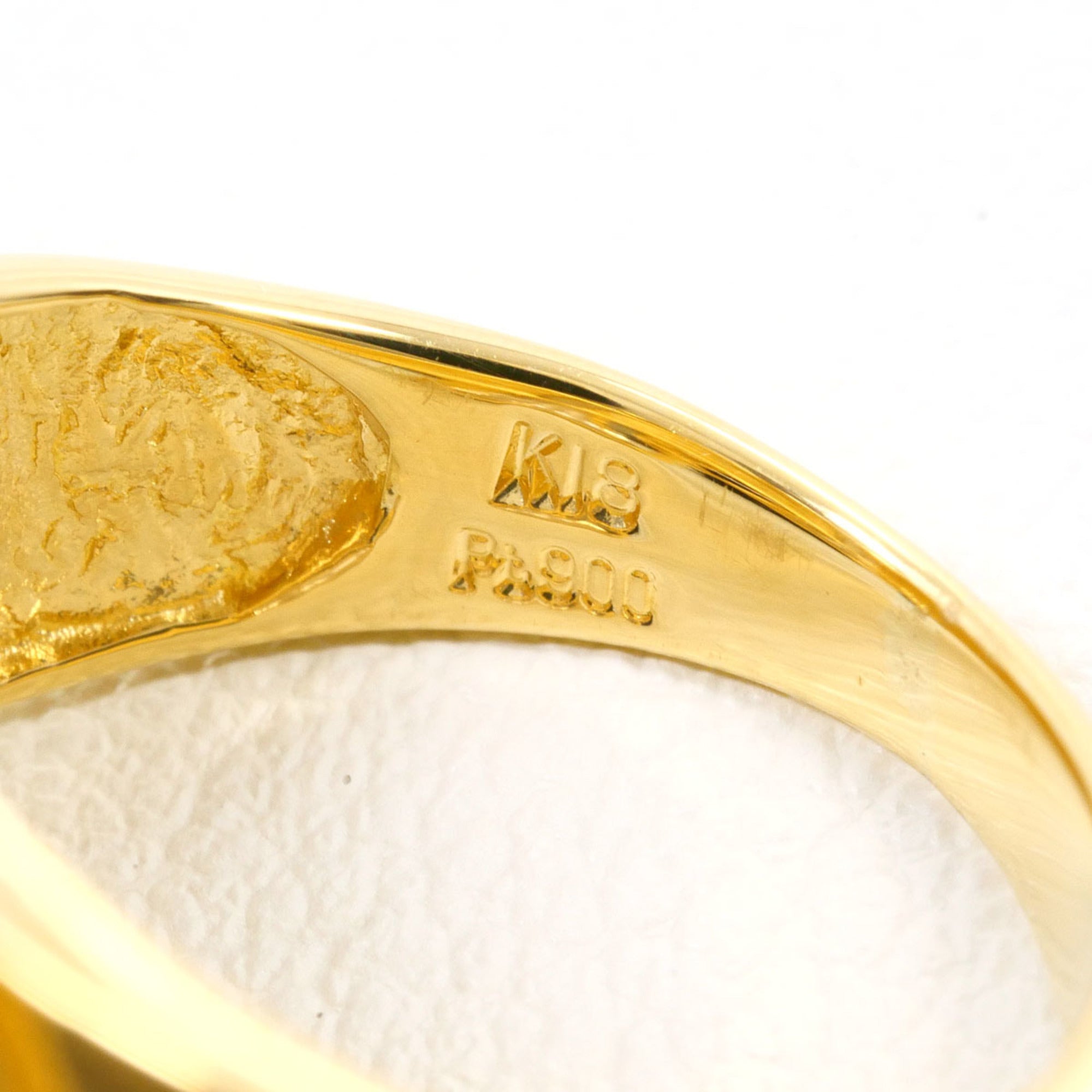 Unbranded Platinum Yellow Gold Yellow Gold (18K) Platinum 900 Band Ring (Pre-Owned)