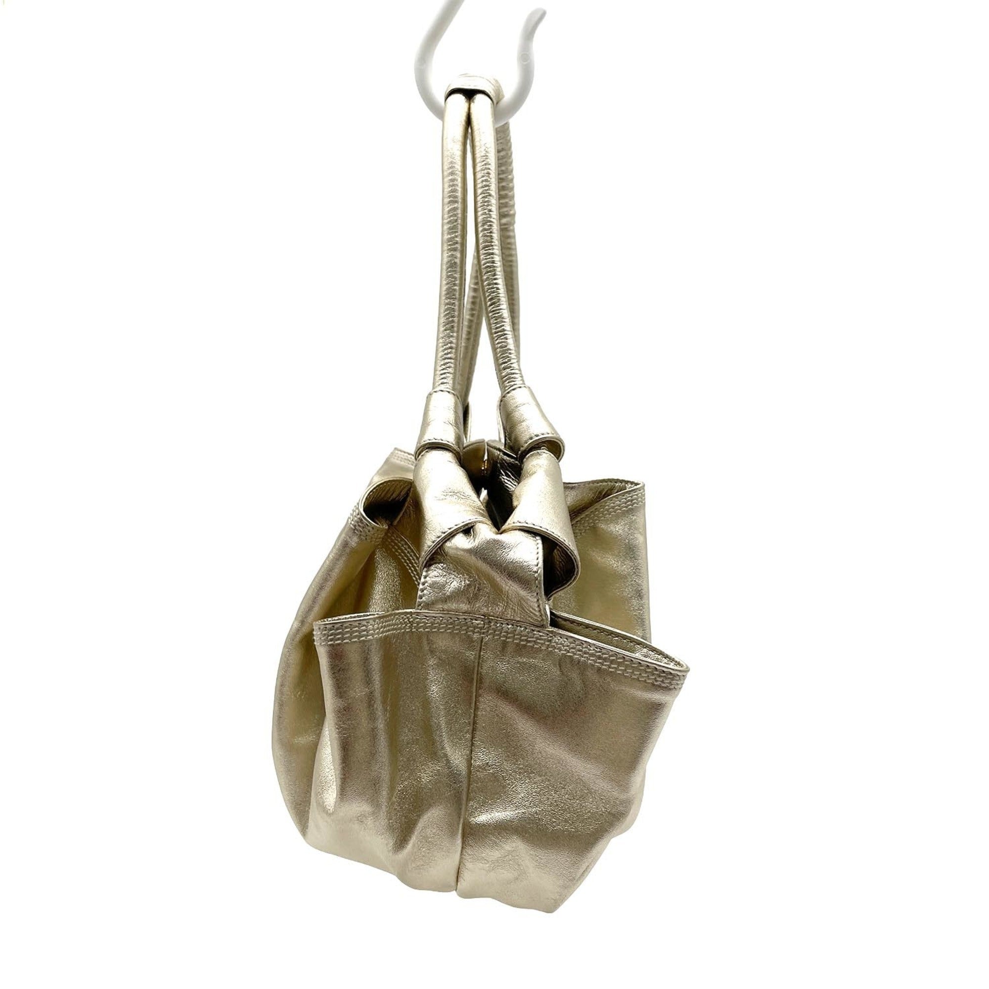 Loewe Gold Leather Handbag (Pre-Owned)