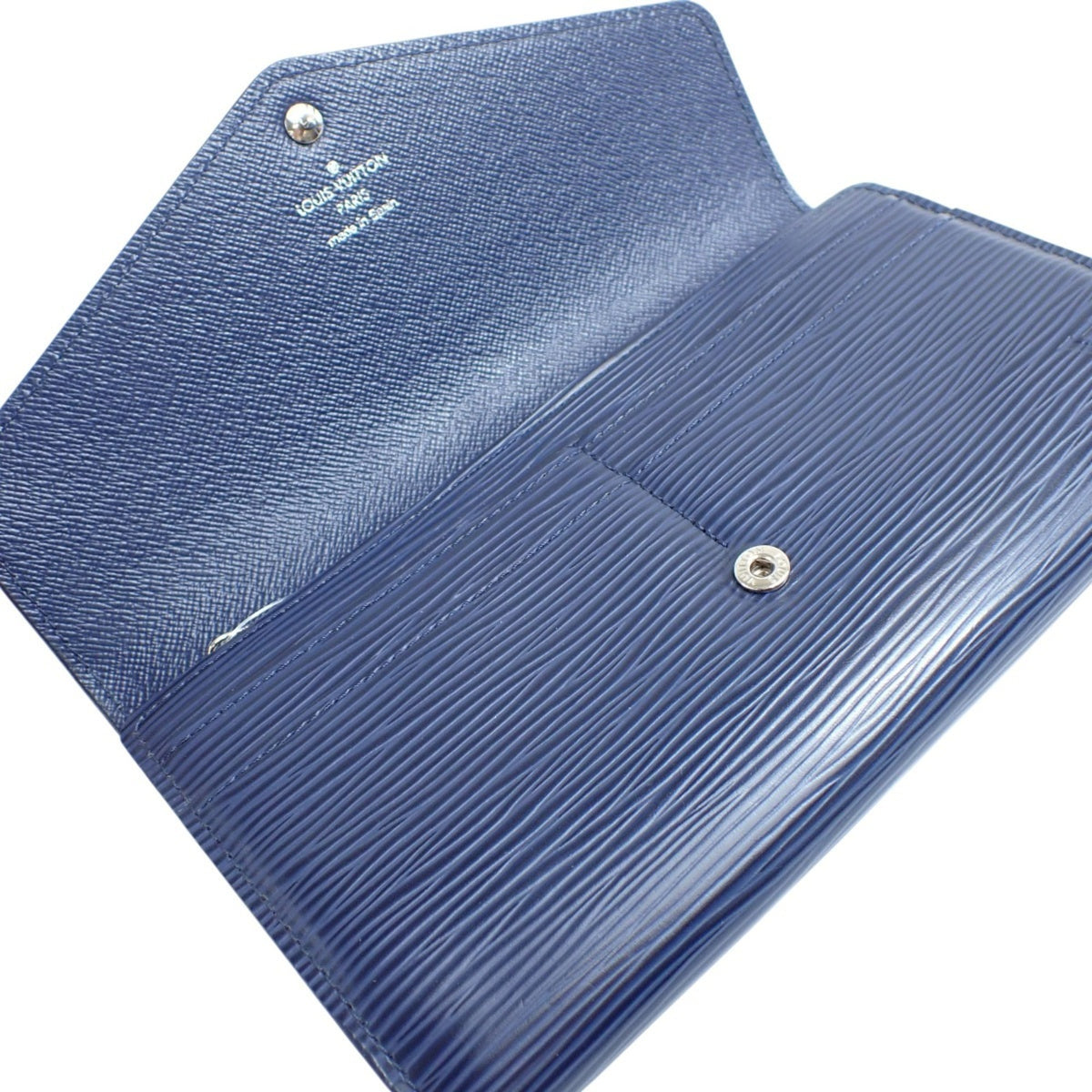Louis Vuitton Blue Epi Leather Long Wallet (Bi-Fold) (Pre-Owned)