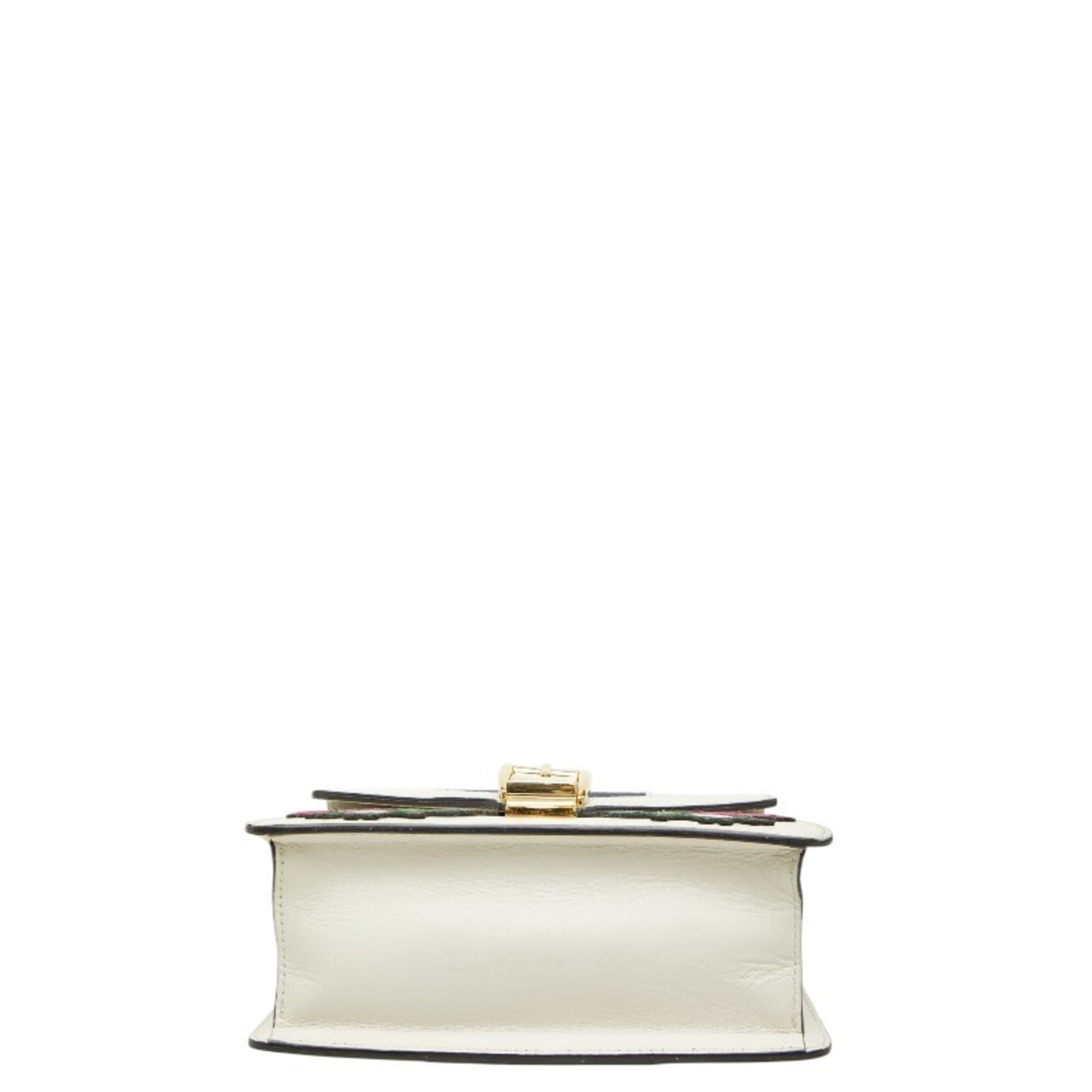 Gucci White Leather Handbag Shoulder Bag (Pre-Owned)