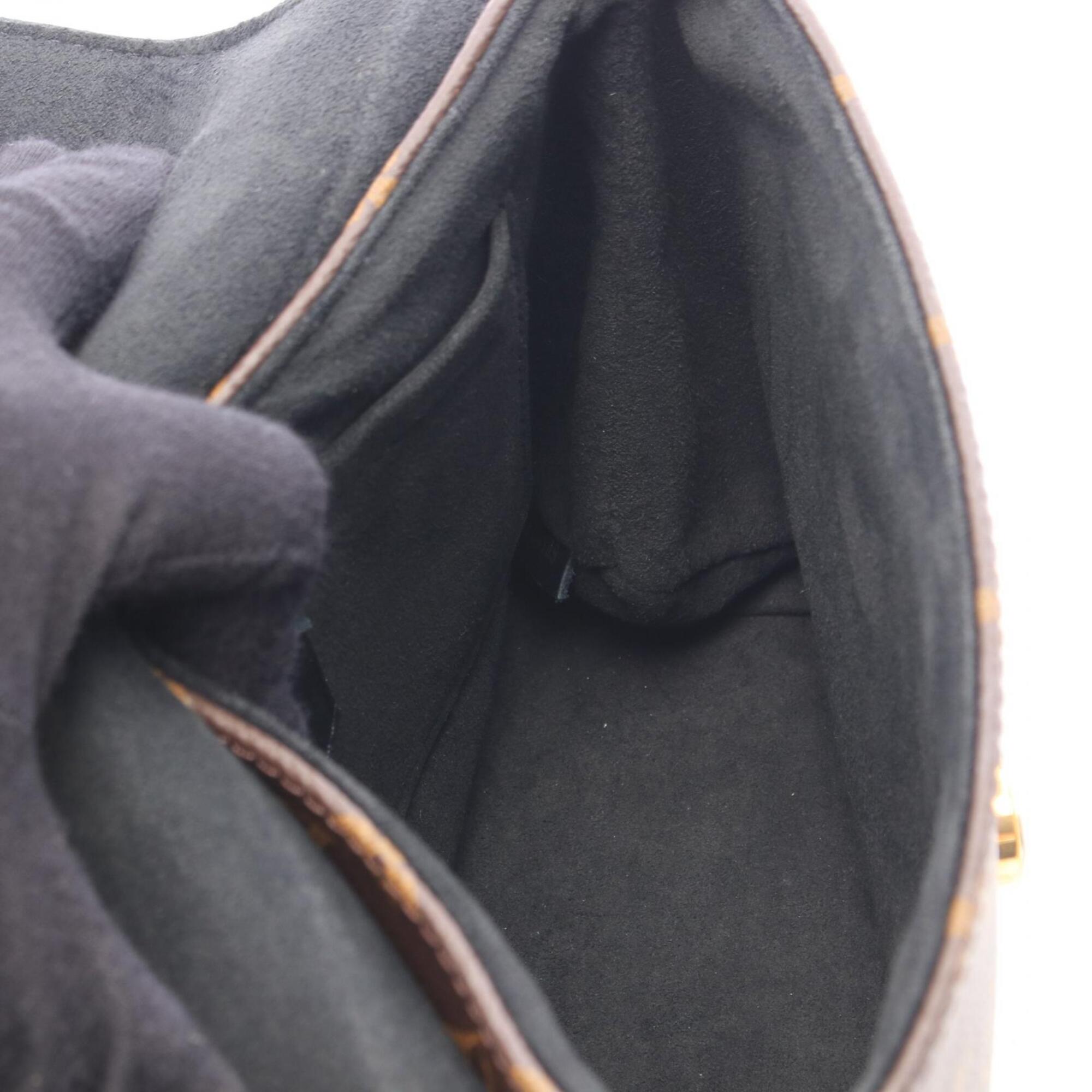 Louis Vuitton Black Brown Monogram Noir Monogram Leather Handbag (Pre-Owned)