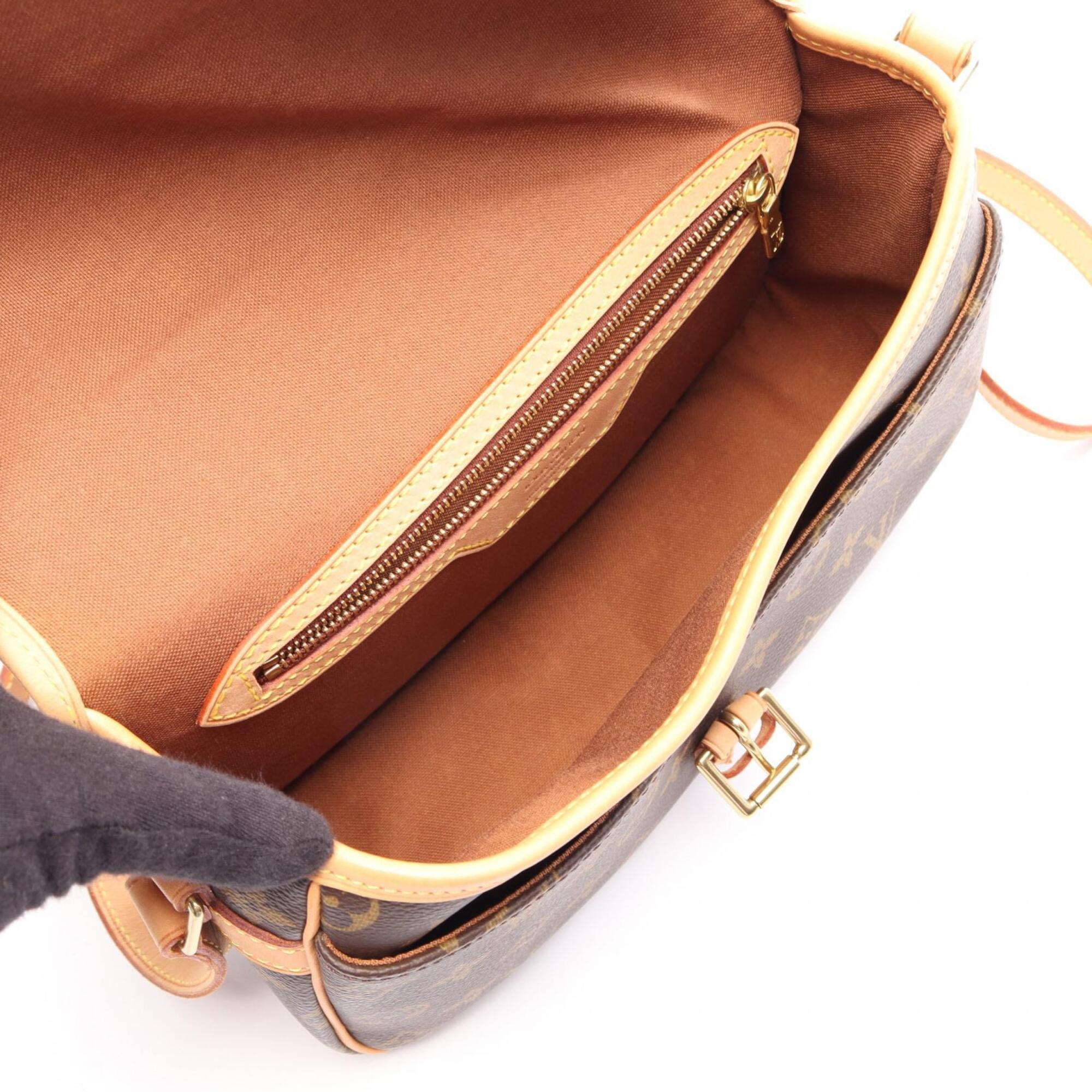 Louis Vuitton Brown Pvc Coated Canvas Leather Handbag Shoulder Bag (Pre-Owned)