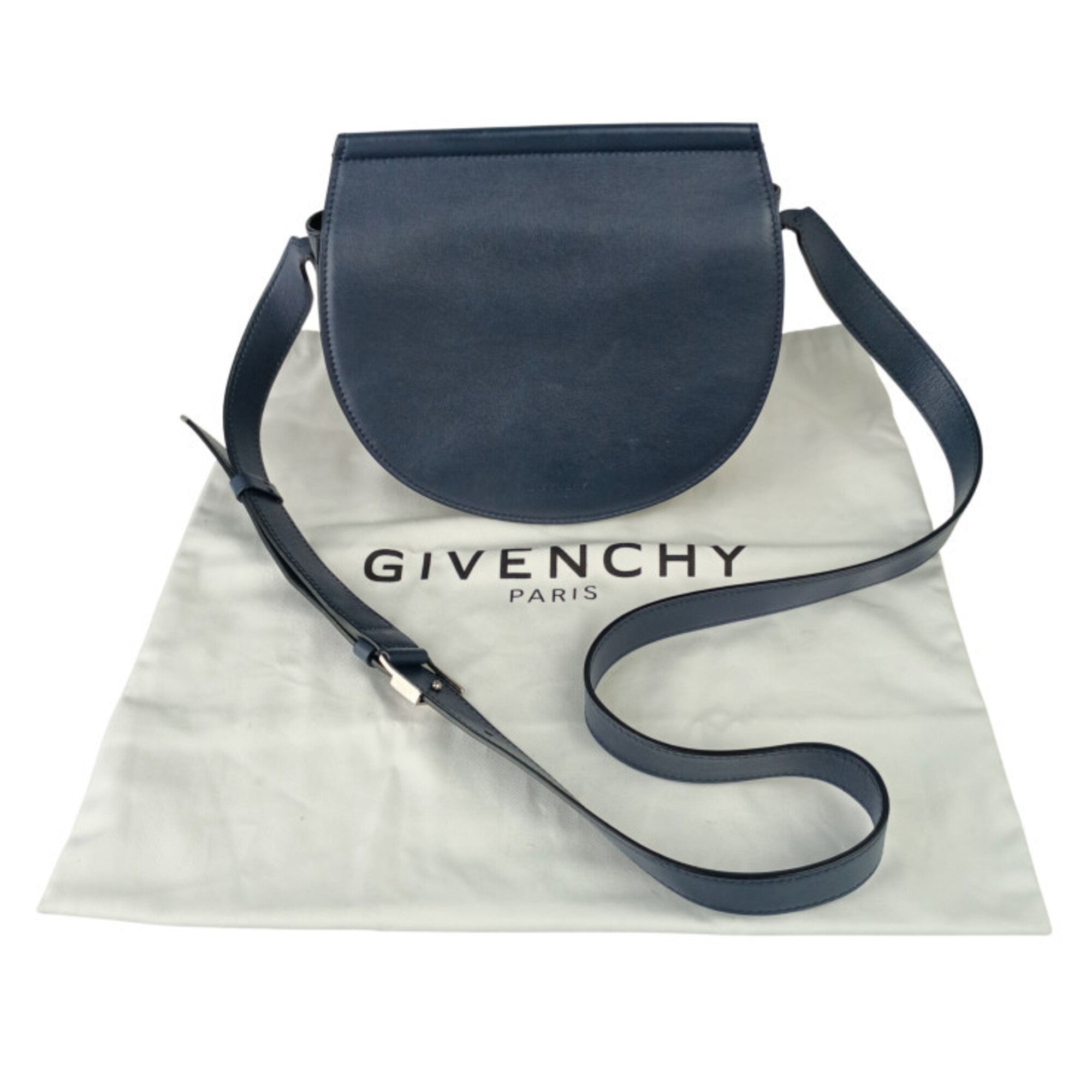 Givenchy Navy Leather Shoulder Bag (Pre-Owned)