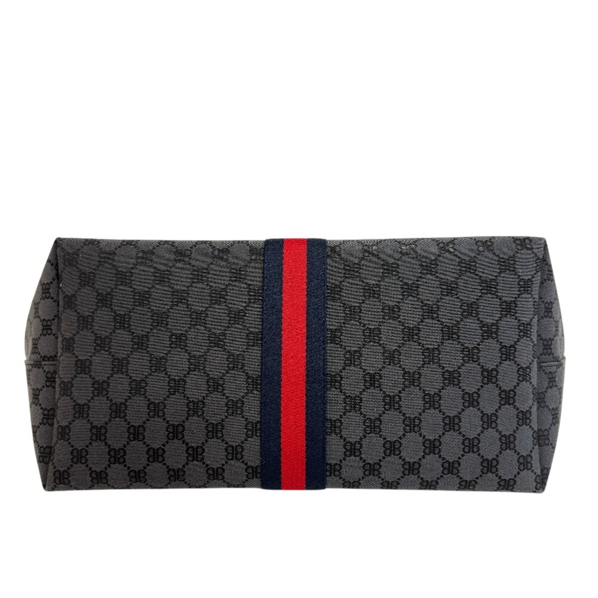Gucci Black Canvas Leather Tote Bag (Pre-Owned)