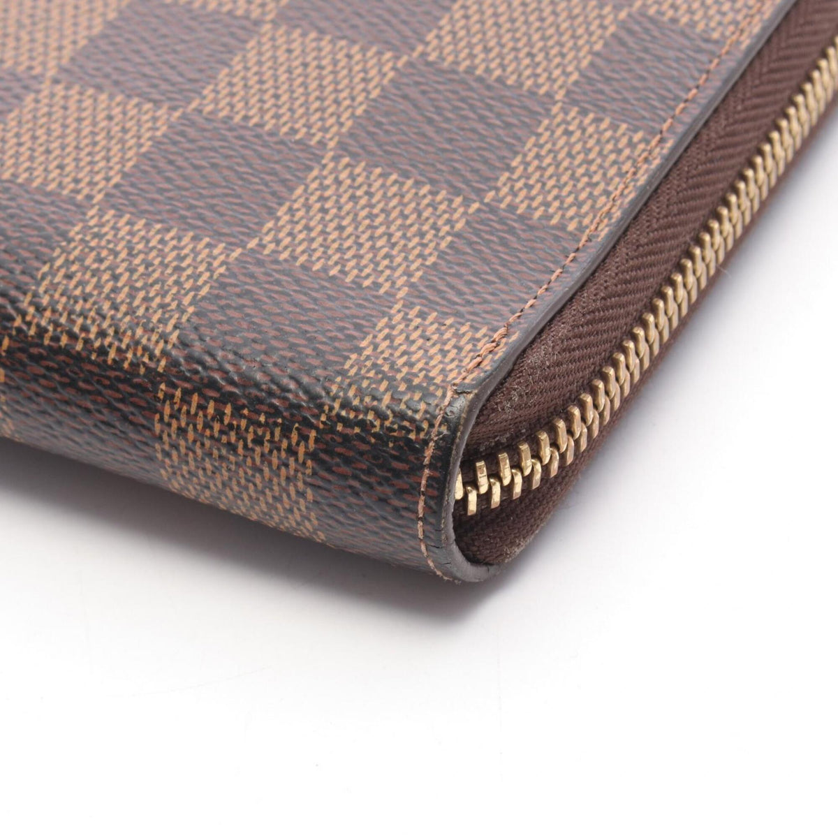 Louis Vuitton Brown Leather Pvc Long Wallet (Bi-Fold) (Pre-Owned)
