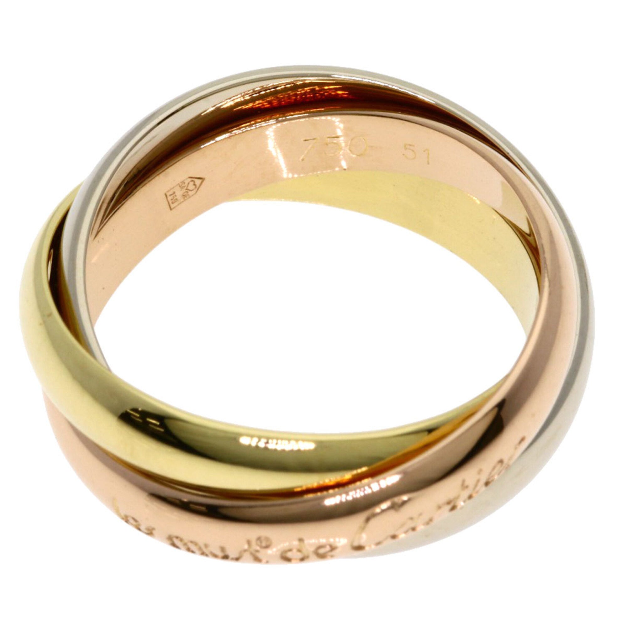 Cartier Yellow Gold (18K) Pink Gold (18K) White Gold (18K) Band Ring (Pre-Owned)