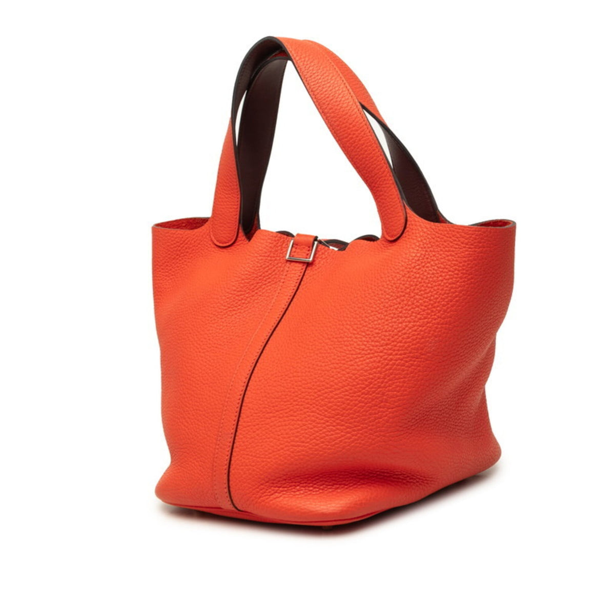 Hermes Orange Red Orange Taurillon Clemence Leather Handbag (Pre-Owned)