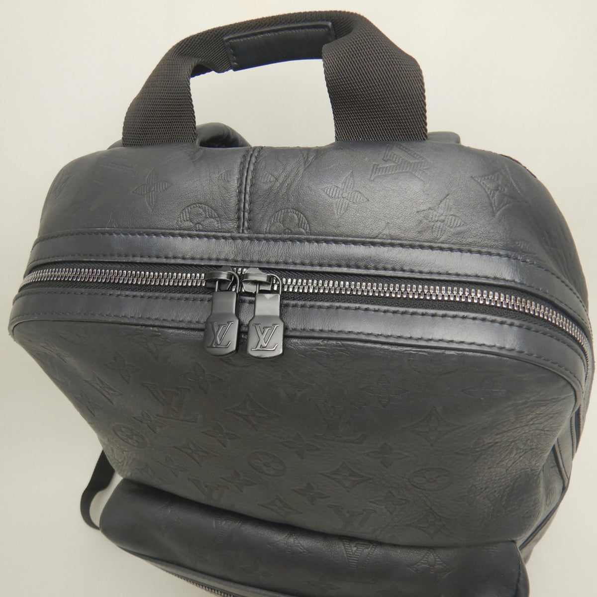 Louis Vuitton Monogram Shadow Noir Leather Backpack (Pre-Owned)