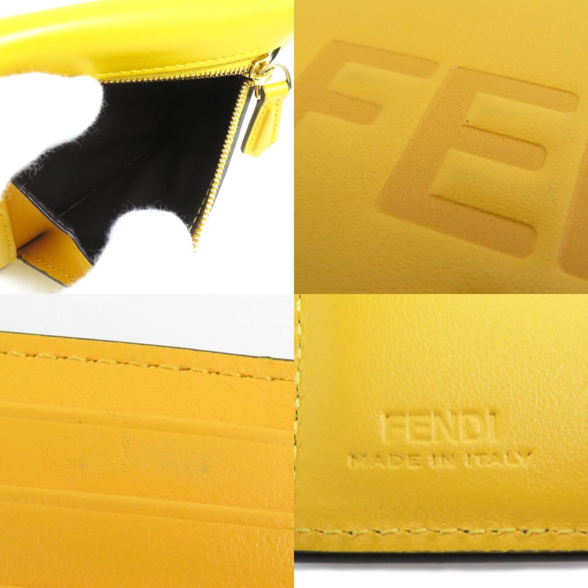 Fendi Yellow Leather Wallet (Bi-Fold) (Pre-Owned)