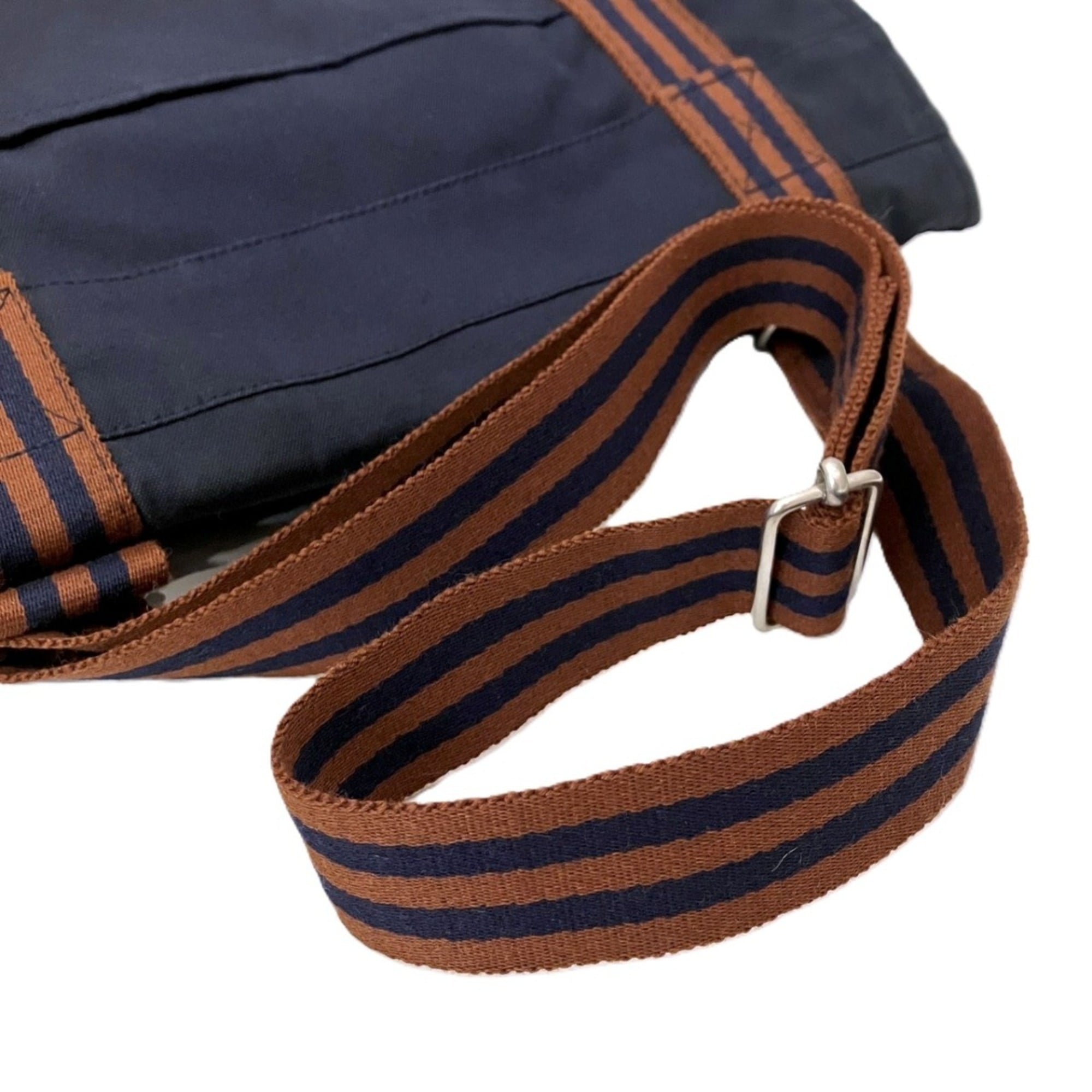 Hermes Fourre Tout Navy Canvas Tote Bag (Pre-Owned)