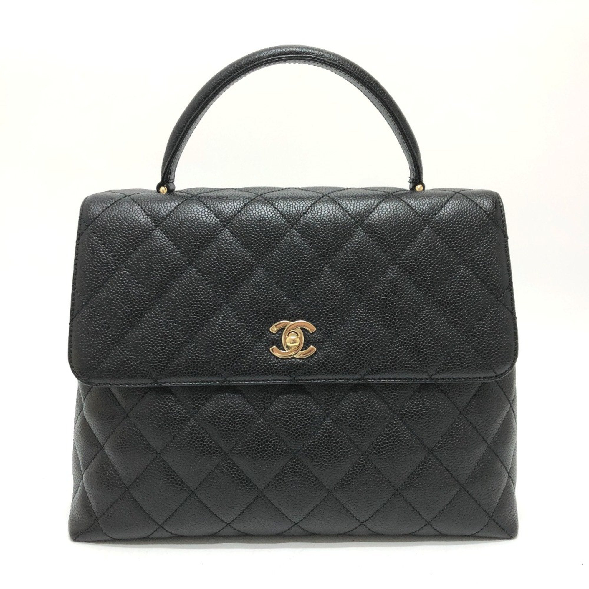 Chanel Black Leather Handbag (Pre-Owned)