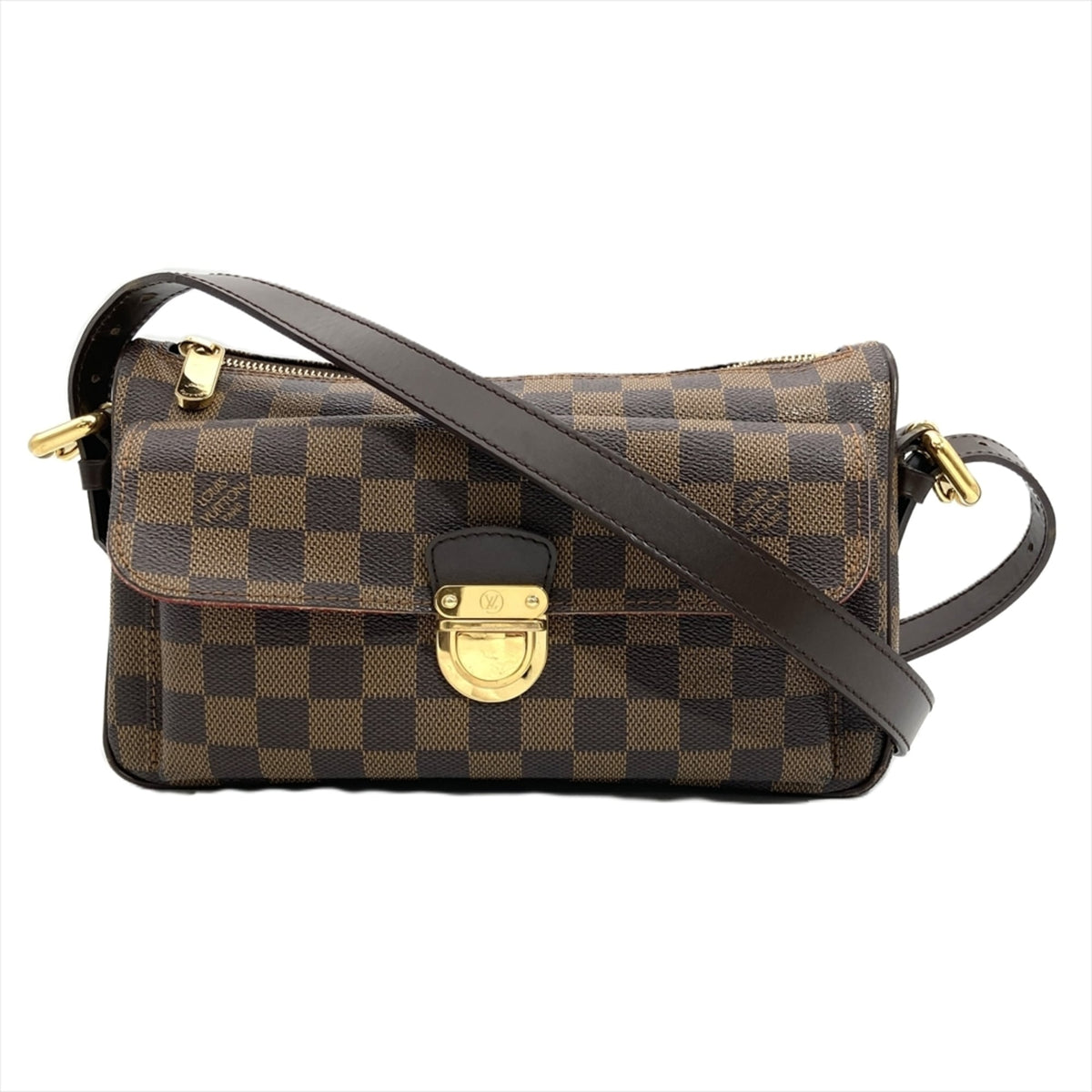 Louis Vuitton Damier Brown Damier Canvas Ebene Shoulder Bag (Pre-Owned)