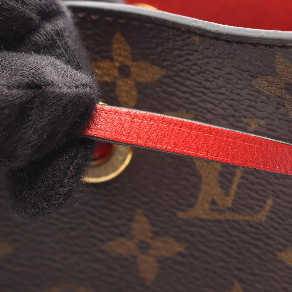 Louis Vuitton Brown Red Color Coated Canvas Pvc Monogram Leather Handbag Shoulder Bag (Pre-Owned)
