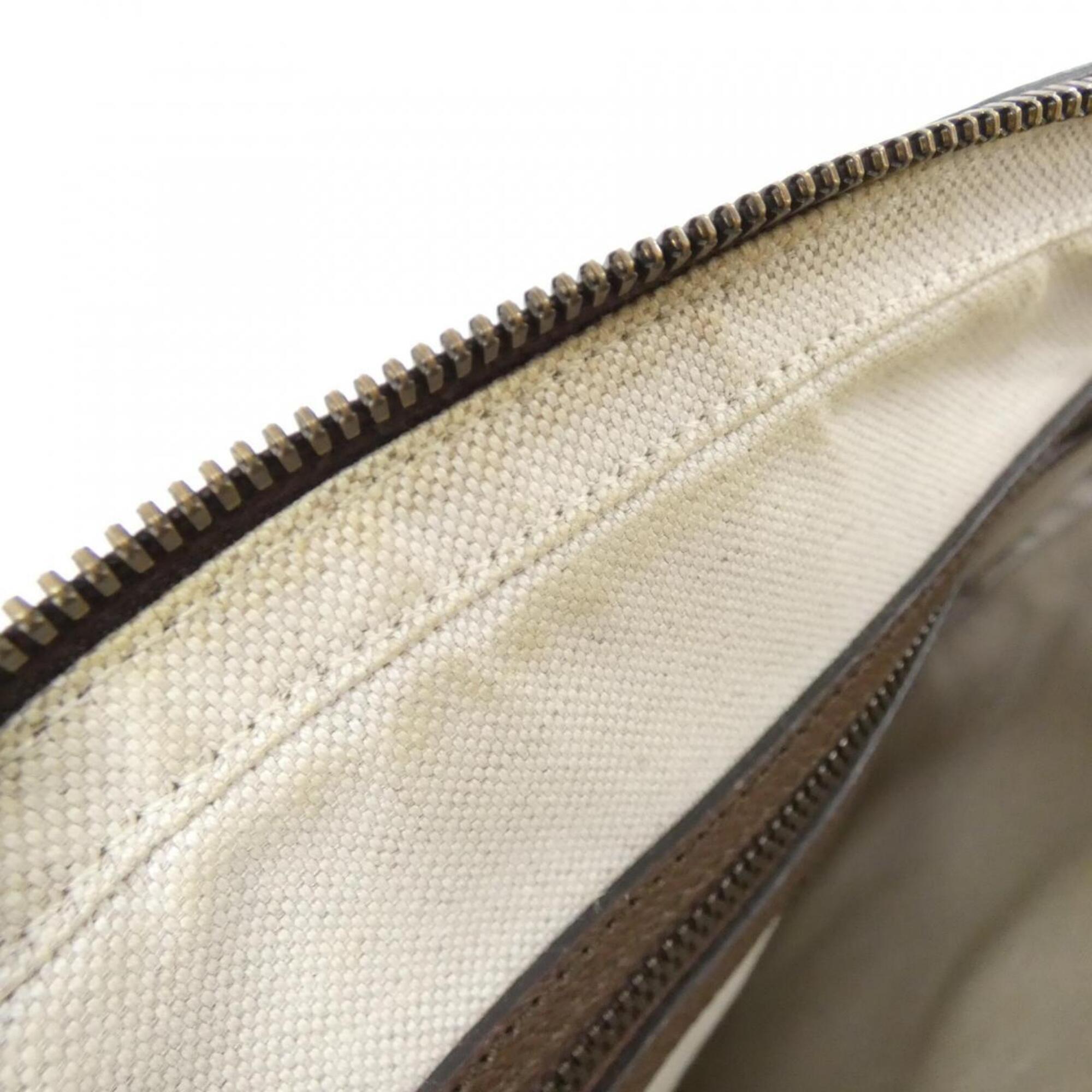 Gucci Ophidia Beige Brown Gg Supreme Canvas Leather Shoulder Bag (Pre-Owned)