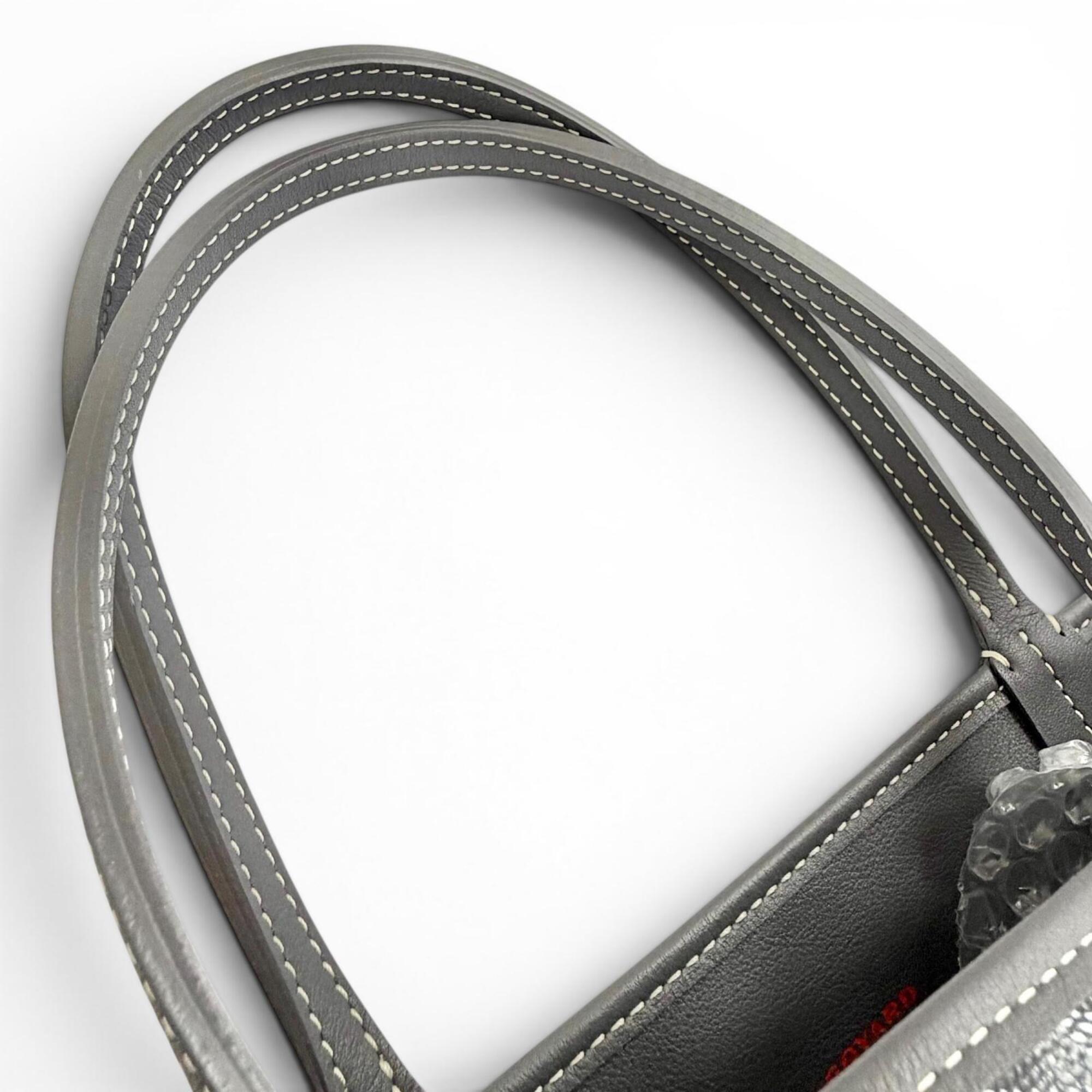 Goyard Gray Leather Canvas Pouch Tote Bag (Pre-Owned)