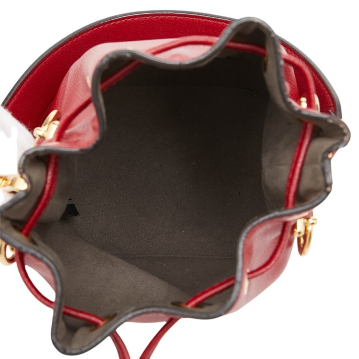 Fendi Red Color Leather Handbag Shoulder Bag (Pre-Owned)