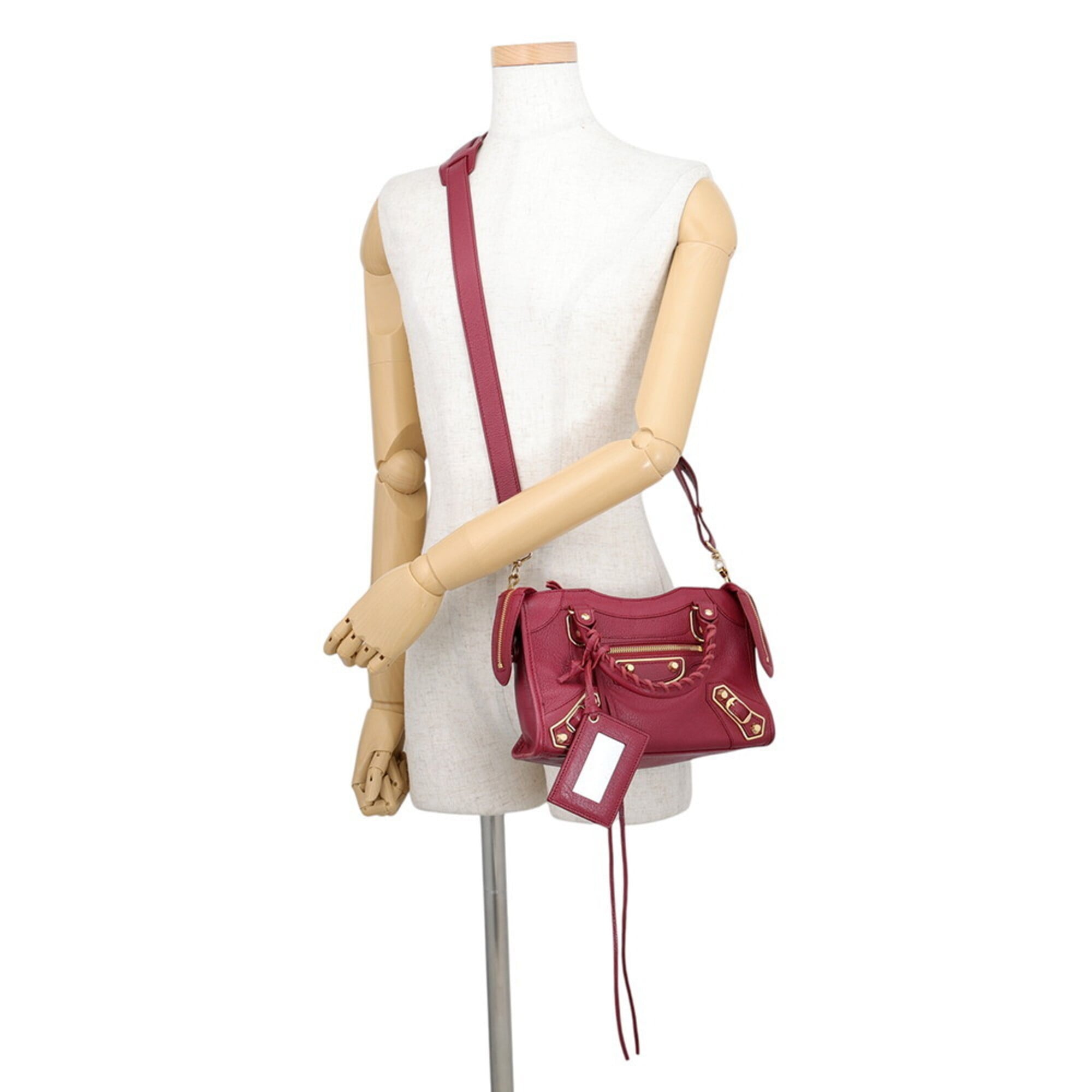 Balenciaga Wine Leather Handbag (Pre-Owned)