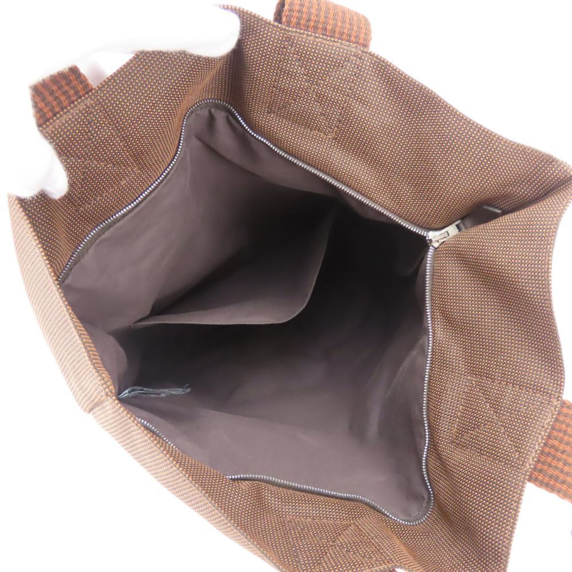 Hermes Brown Polyester Polyamide Tote Bag (Pre-Owned)
