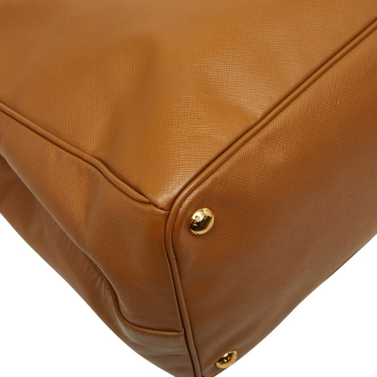 Prada Brown Leather Handbag Tote Bag (Pre-Owned)