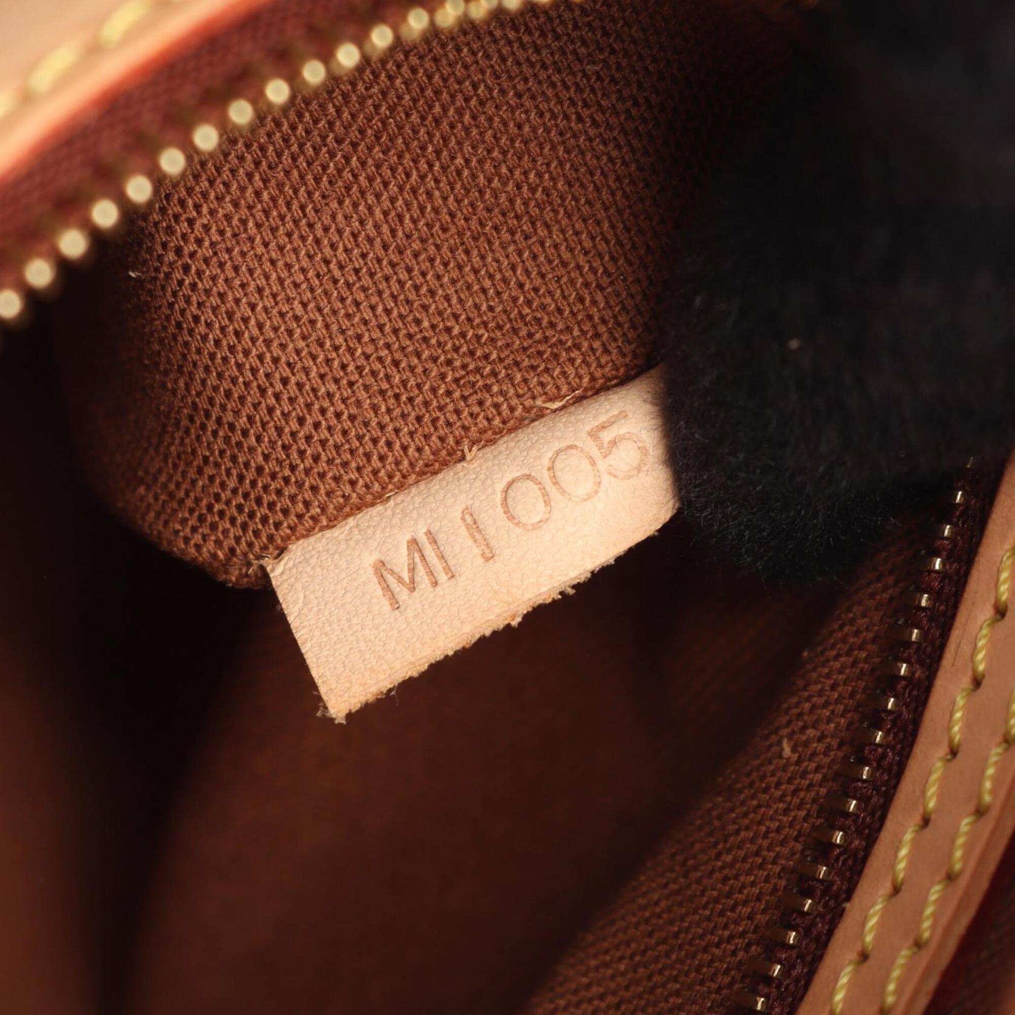 Louis Vuitton Brown Monogram Coated Canvas Leather Handbag Tote Bag (Pre-Owned)