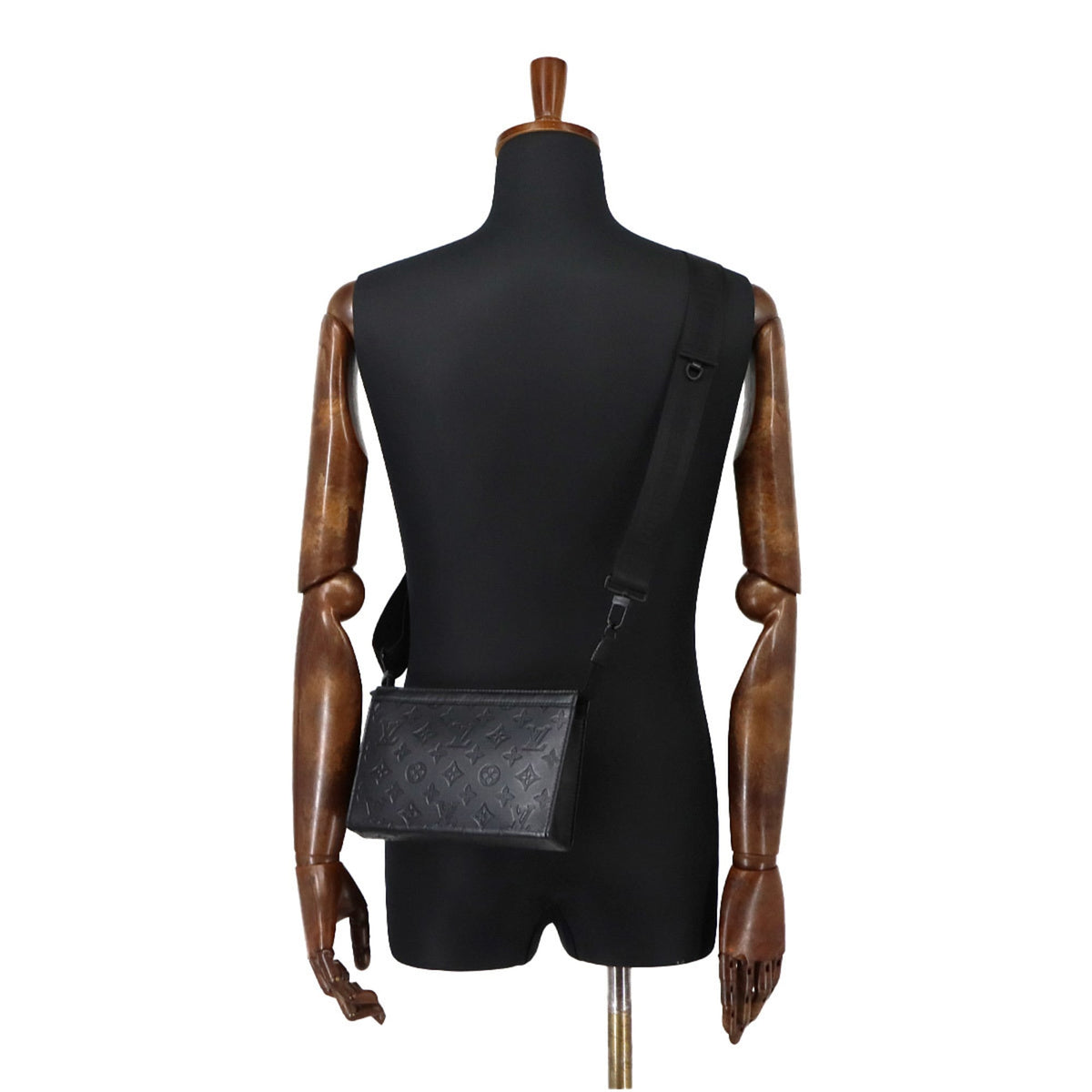 Louis Vuitton Black Monogram Shadow Handbag Shoulder Bag (Pre-Owned)