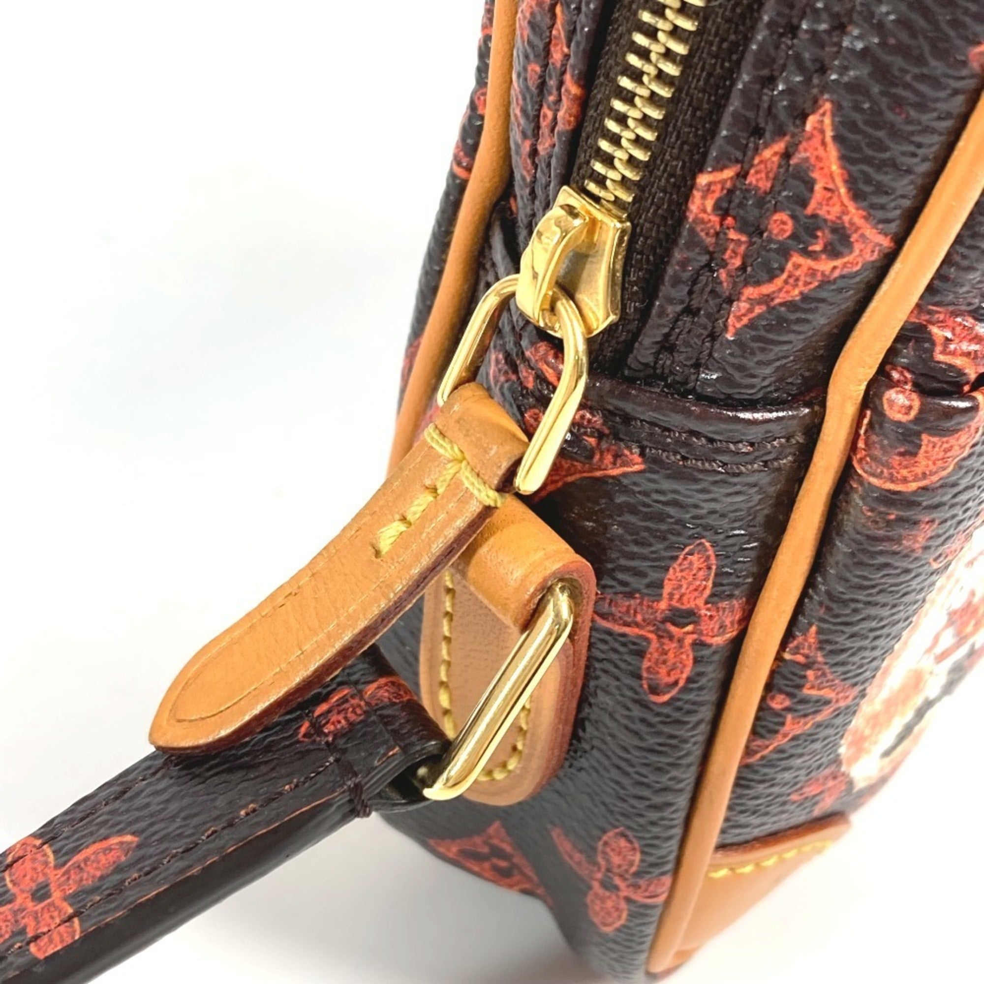 Louis Vuitton Brown Monogram Orange Monogram Pochette Shoulder Bag (Pre-Owned)