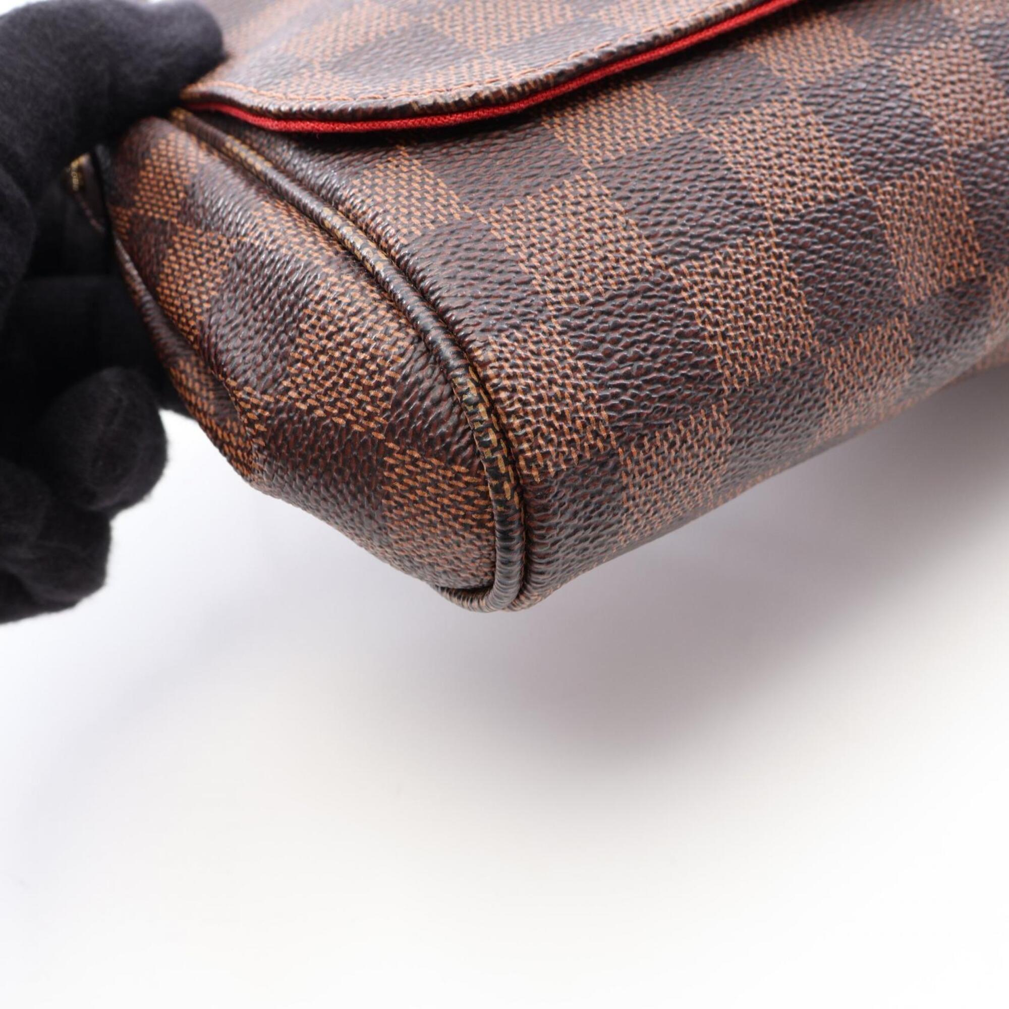 Louis Vuitton Brown Damier Canvas Coated Canvas Leather Handbag (Pre-Owned)