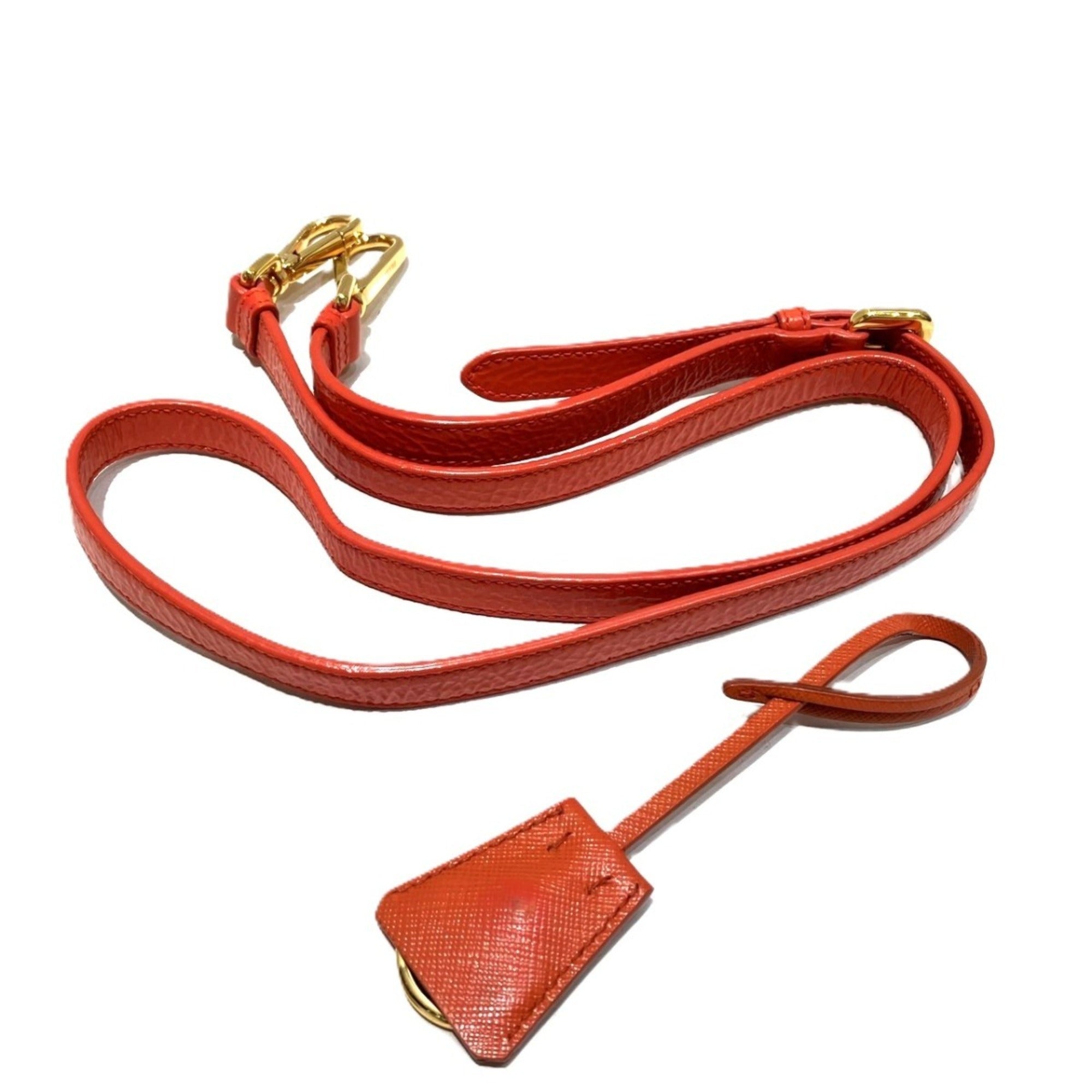 Prada Orange Leather Handbag (Pre-Owned)