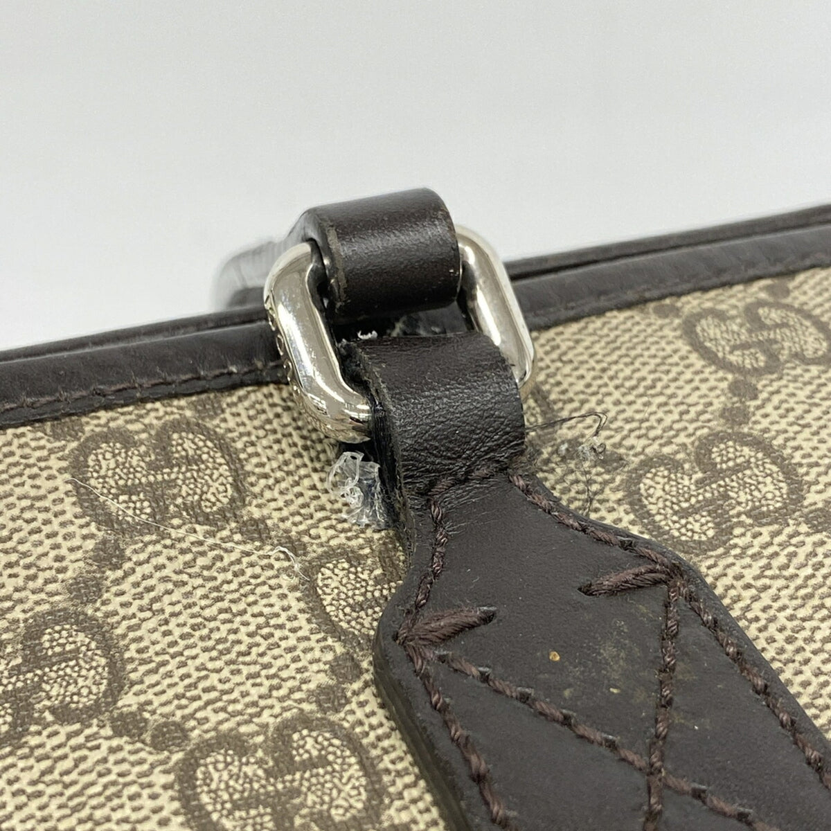 Gucci Beige Brown Pvc Tote Bag (Pre-Owned)