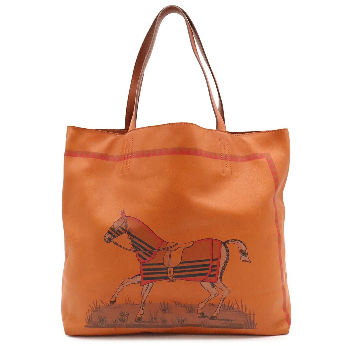 Hermes Brown Multi-Color Shoulder Bag Tote Bag (Pre-Owned)