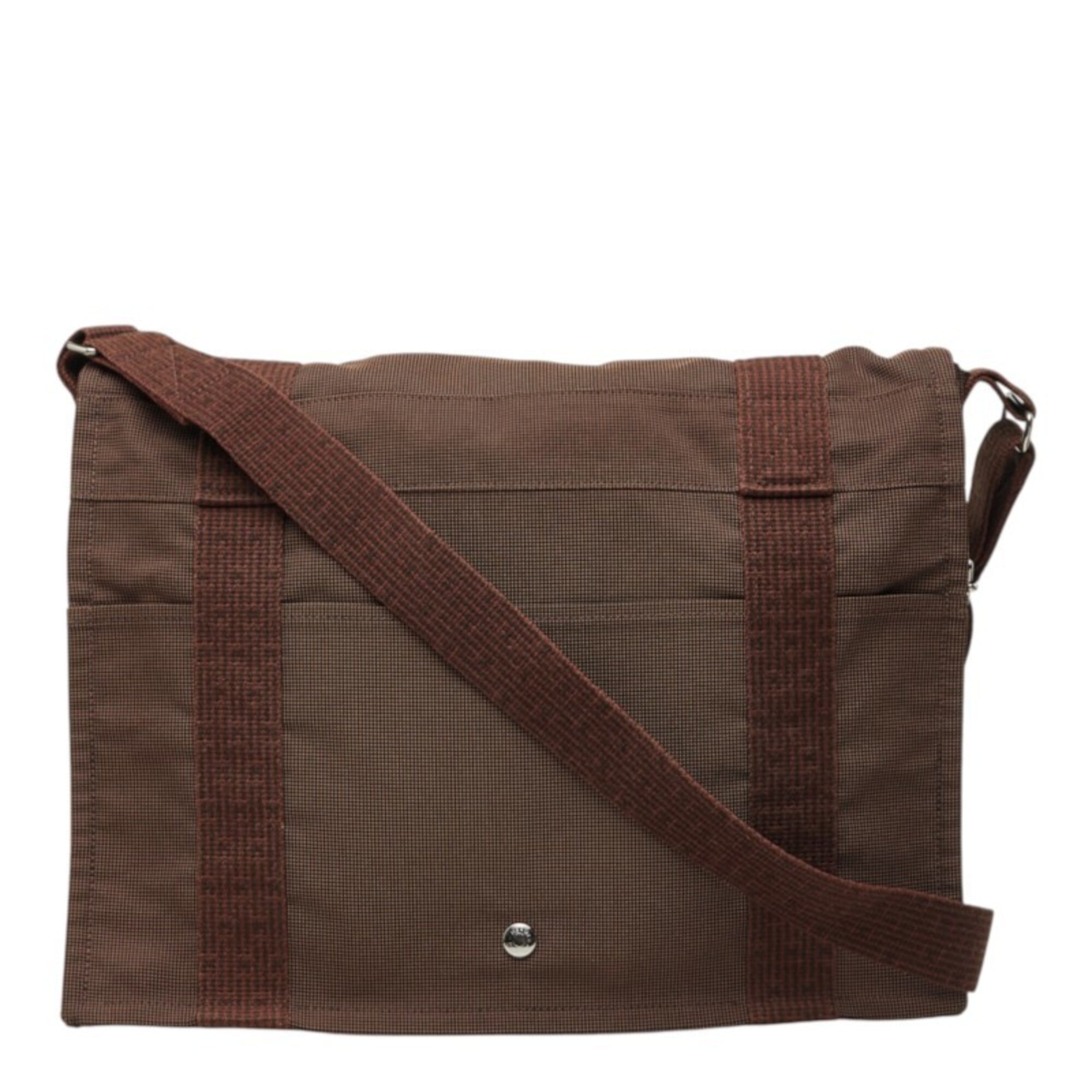 Hermes Brown Canvas Shoulder Bag (Pre-Owned)