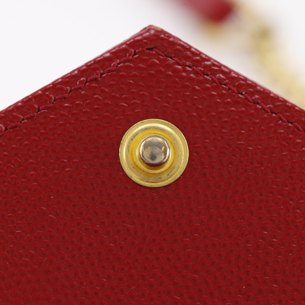 Yves Saint Laurent Red Color Leather Shoulder Bag (Pre-Owned)