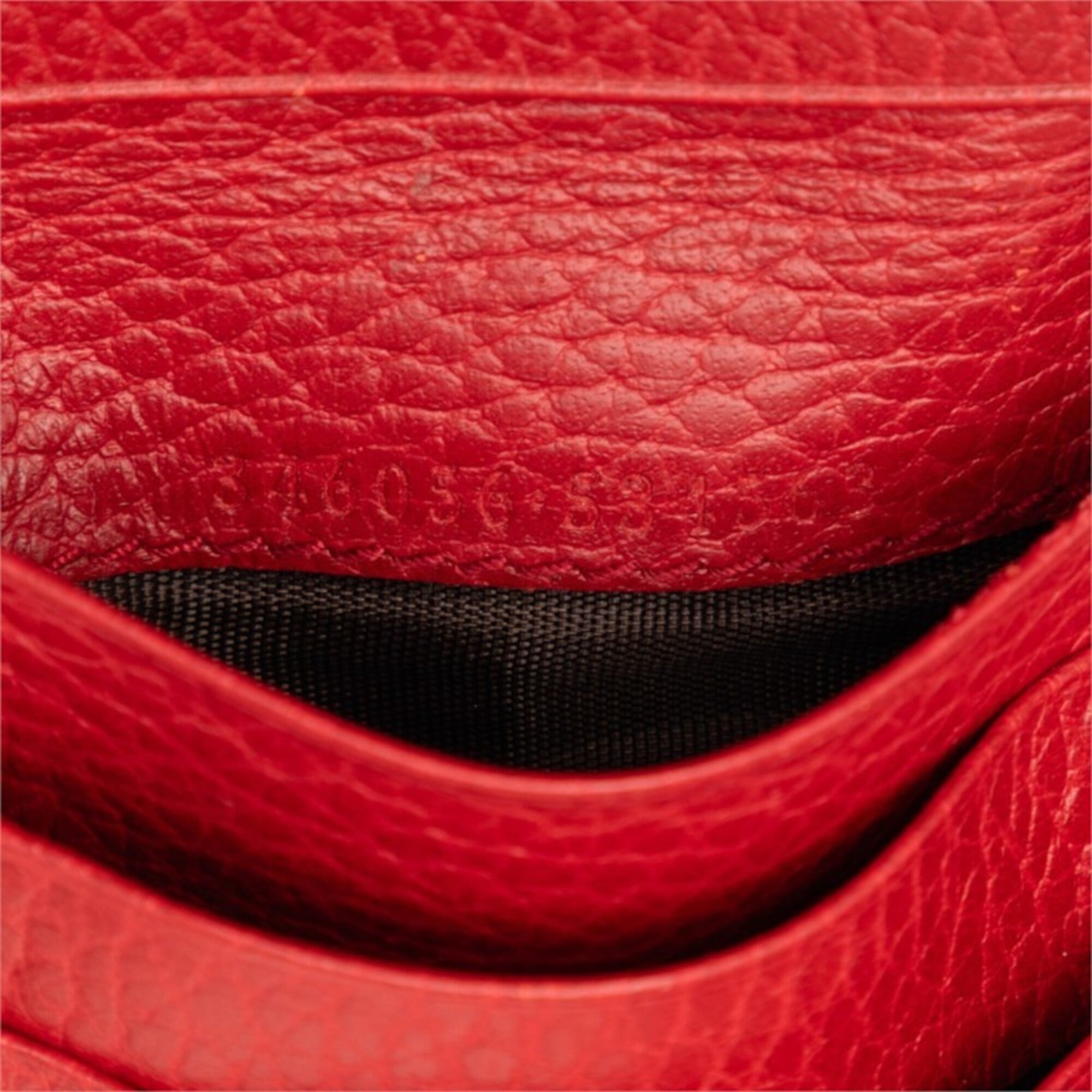 Gucci Beige Red Color Canvas Leather Wallet (Bi-Fold) (Pre-Owned)