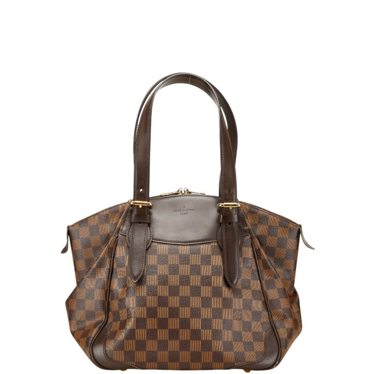 Louis Vuitton Damier Brown Pvc Leather Handbag (Pre-Owned)
