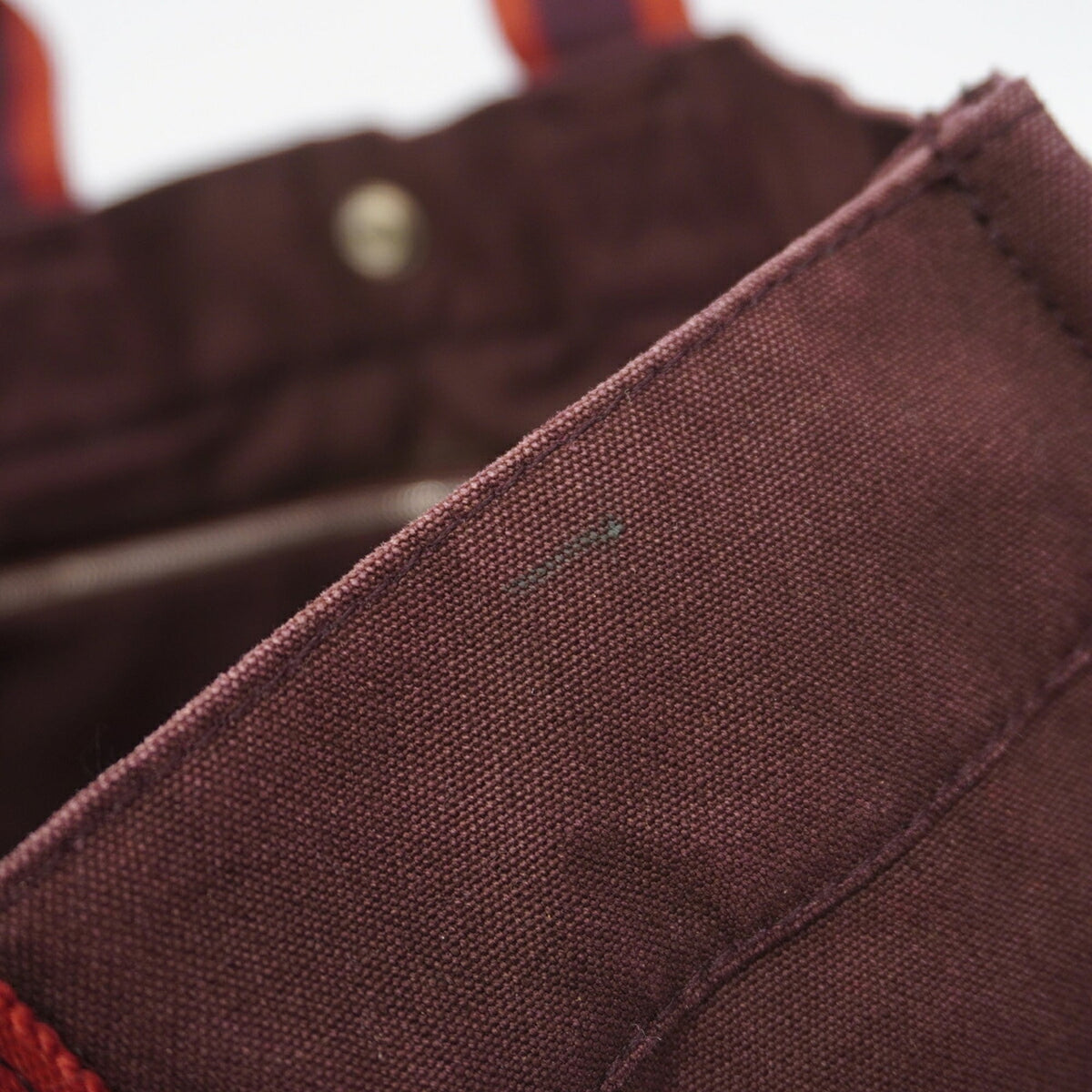 Hermes Brown Canvas Tote Bag (Pre-Owned)