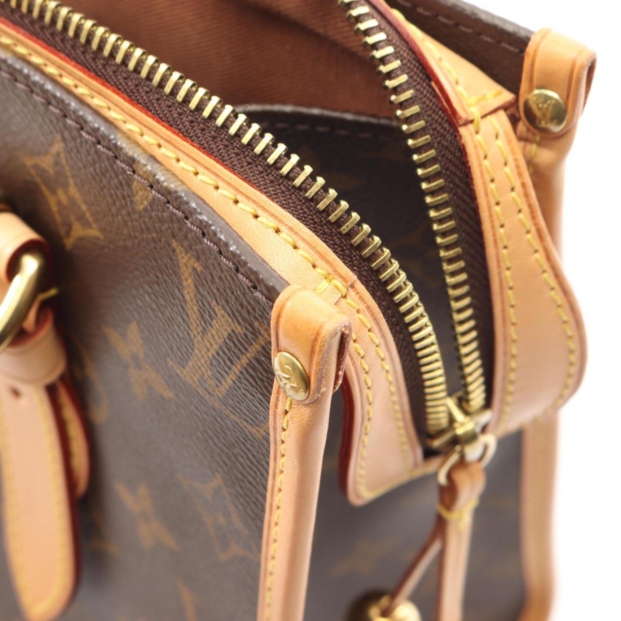 Louis Vuitton Brown Coated Canvas Pvc Monogram Leather Handbag Tote Bag (Pre-Owned)
