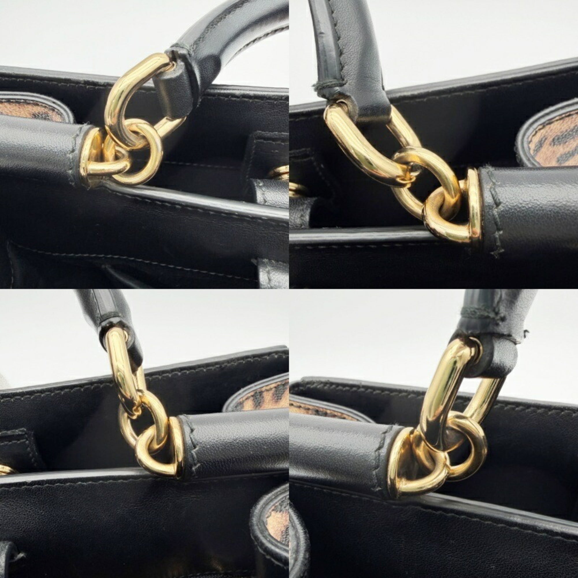 Dolce & Gabbana Sicily Leather Handbag Shoulder Bag (Pre-Owned)